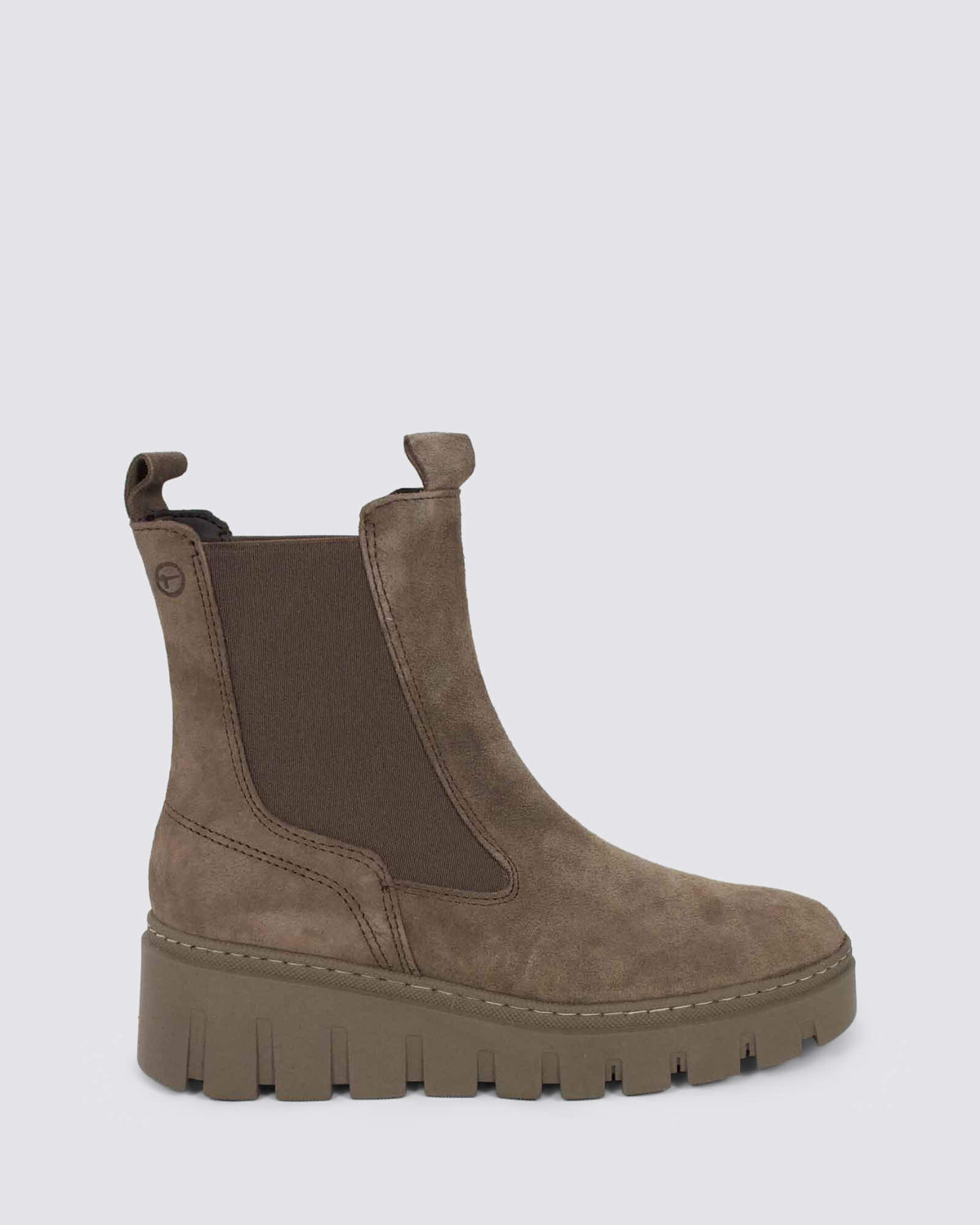 25489 WEDGE ANKLE BOOTS TAUPE SUEDE