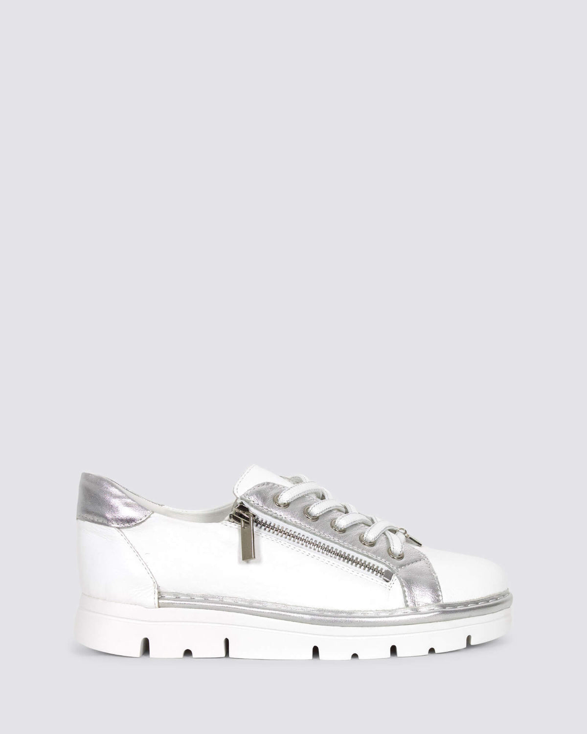 ELOS SNEAKERS WHITE/SILVER LEATHER