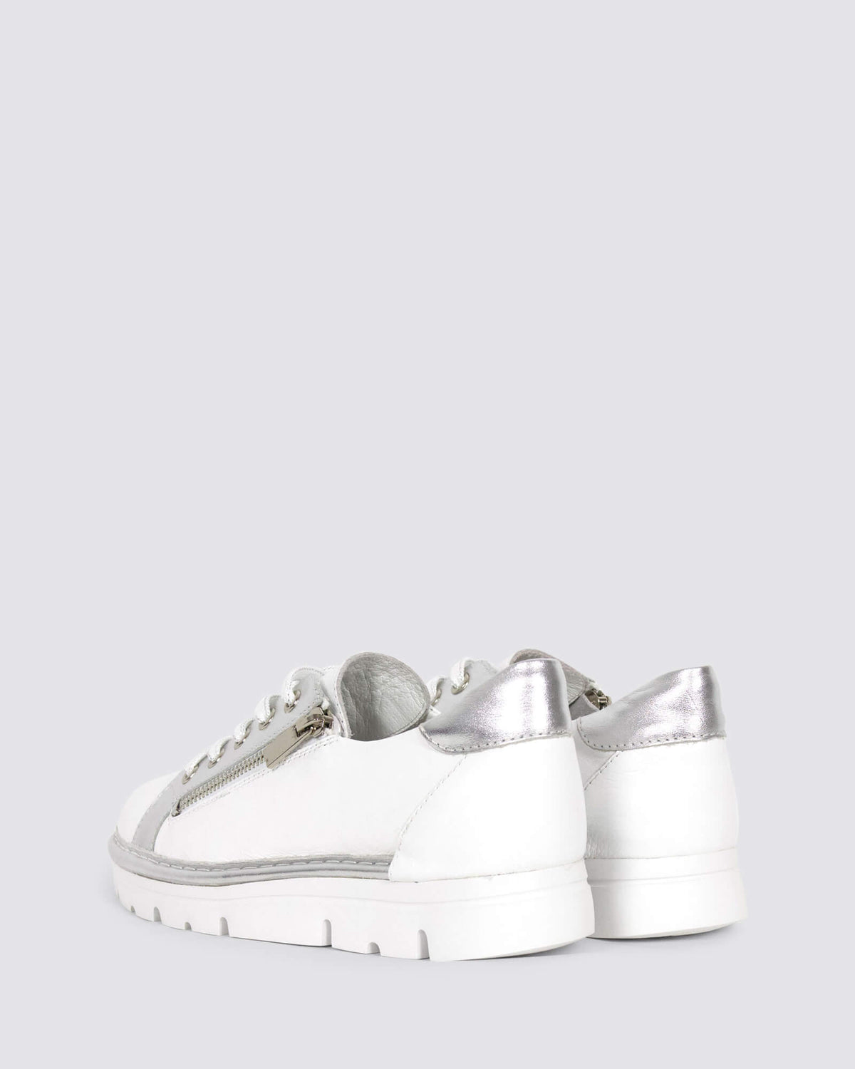 ELOS SNEAKERS WHITE/SILVER LEATHER