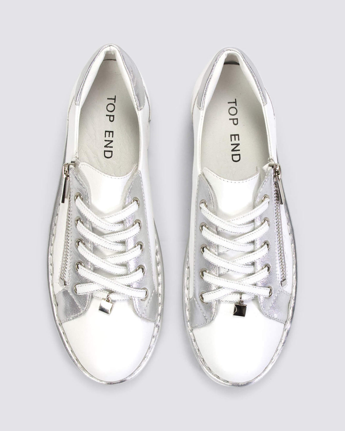 ELOS SNEAKERS WHITE/SILVER LEATHER