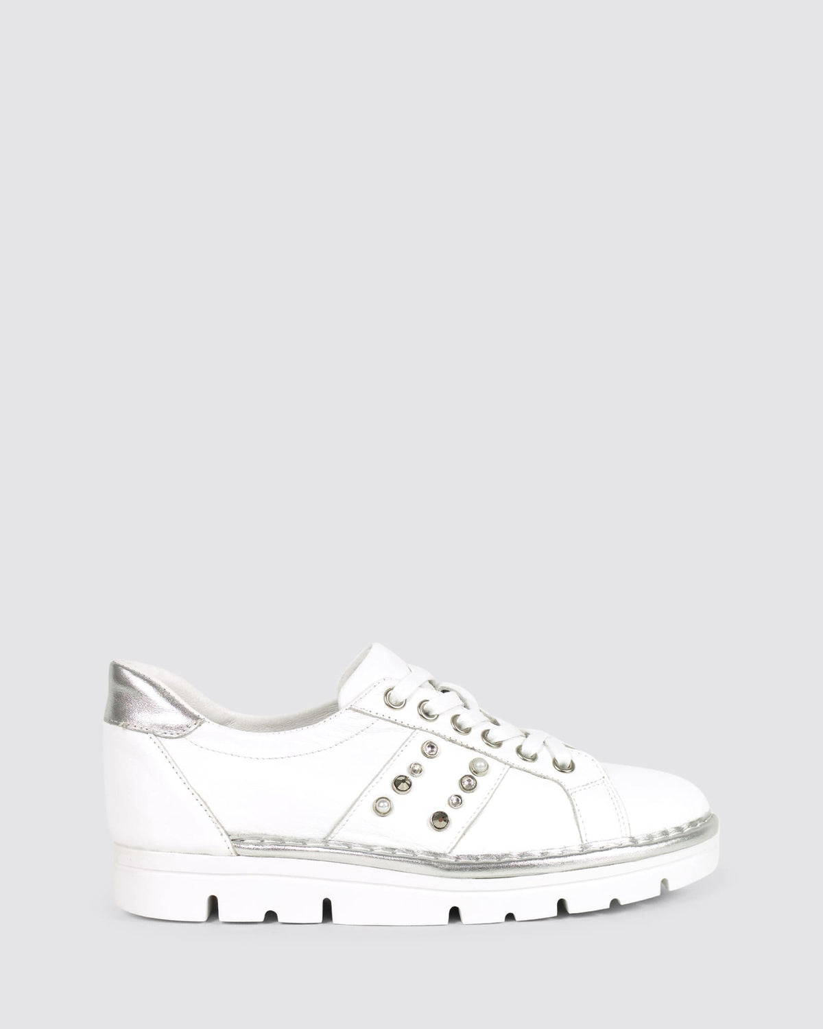 ERMAH SNEAKERS WHITE SILVER MULTI LEATHER