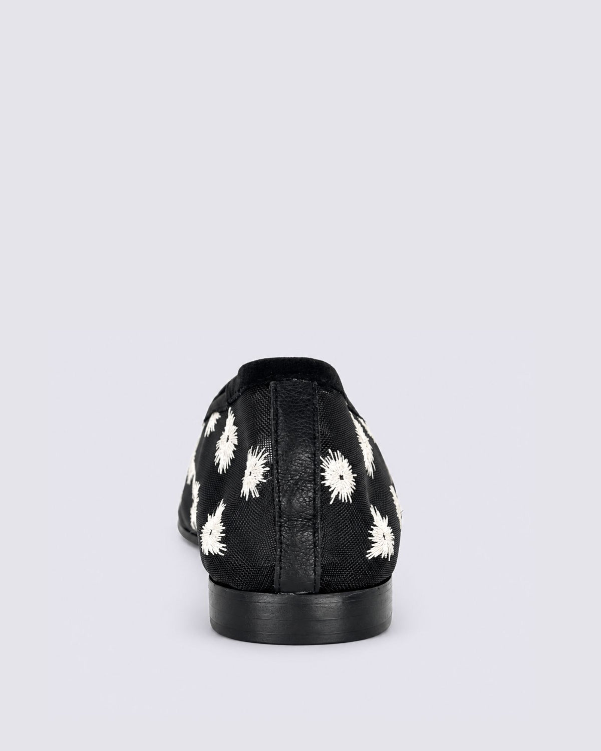 UNDEEN BALLET FLATS BLACK/IVORY FABRIC