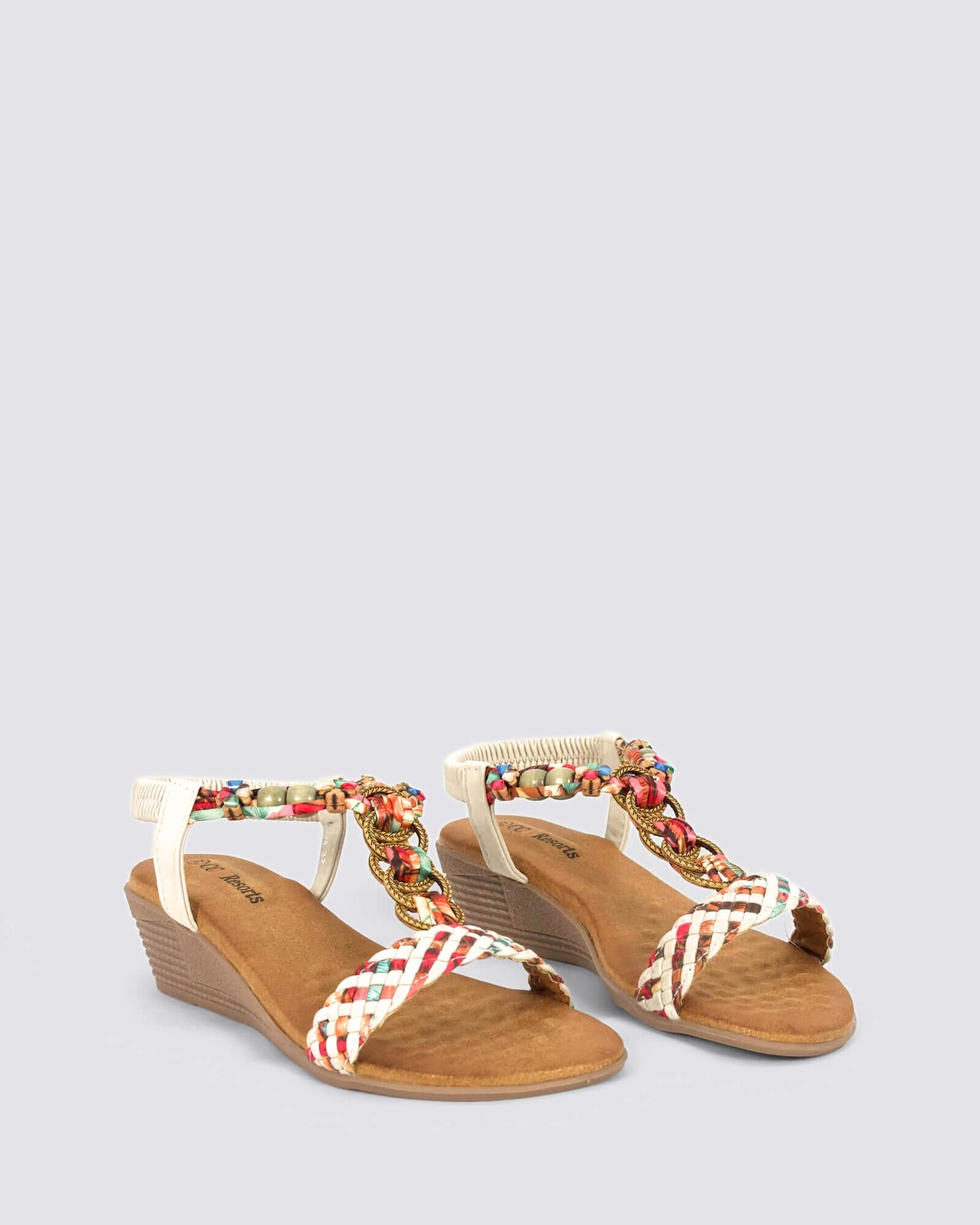URSA WEDGE SANDALS WHITE