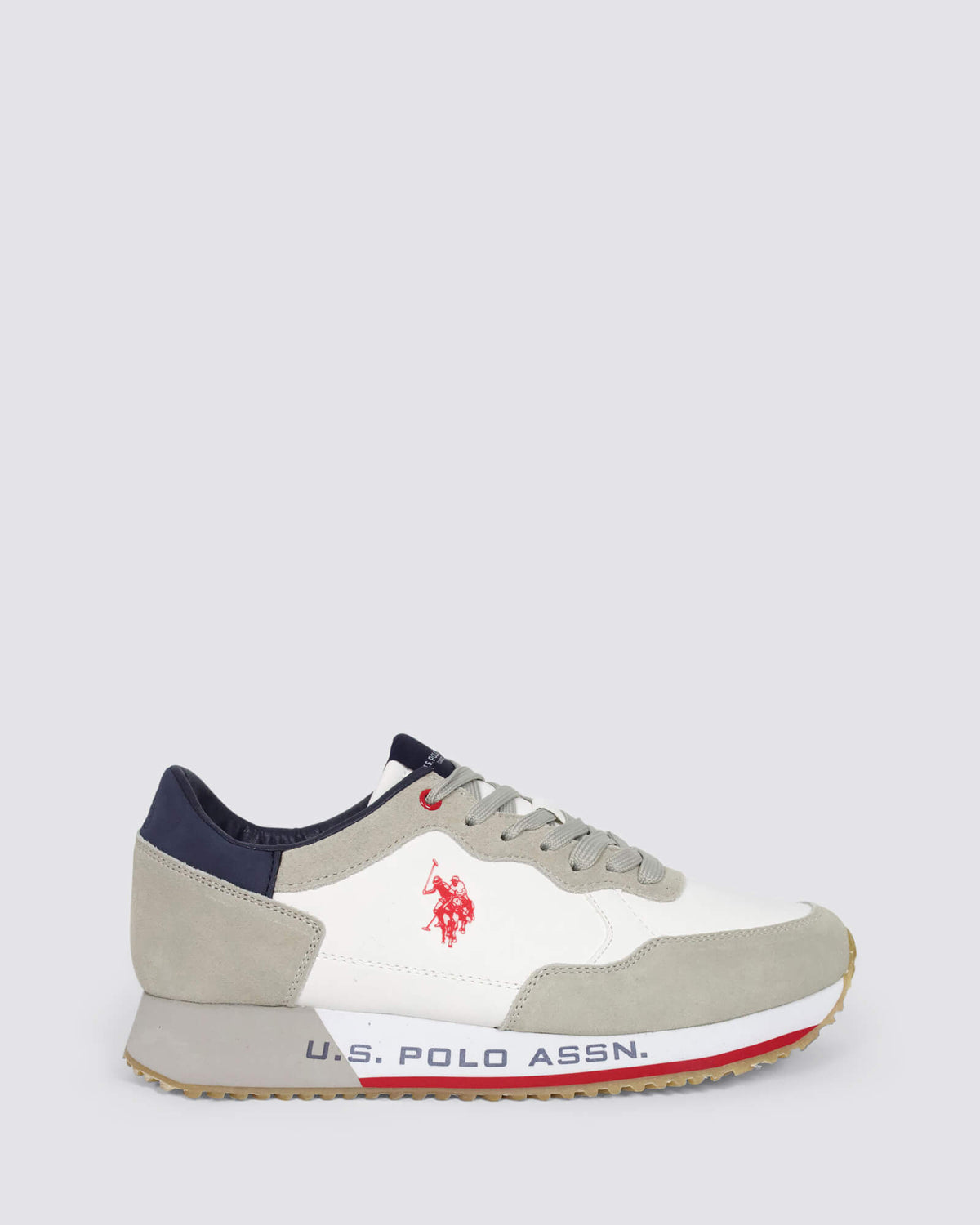 CLEFF MENS SNEAKERS WHITE/LIGHT GREY