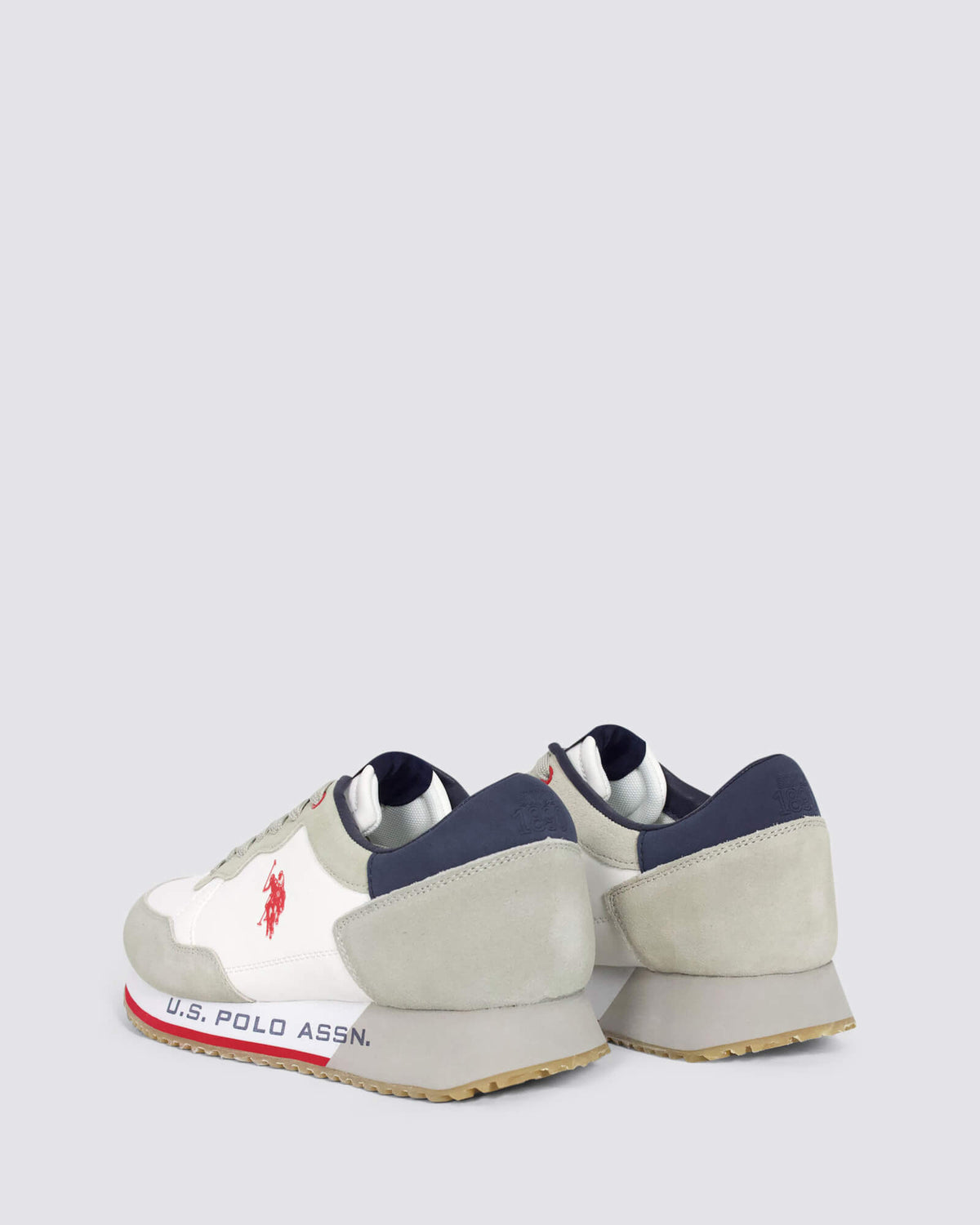 CLEFF MENS SNEAKERS WHITE/LIGHT GREY