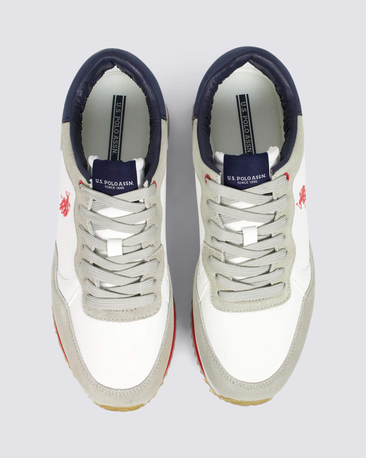 CLEFF MENS SNEAKERS WHITE/LIGHT GREY