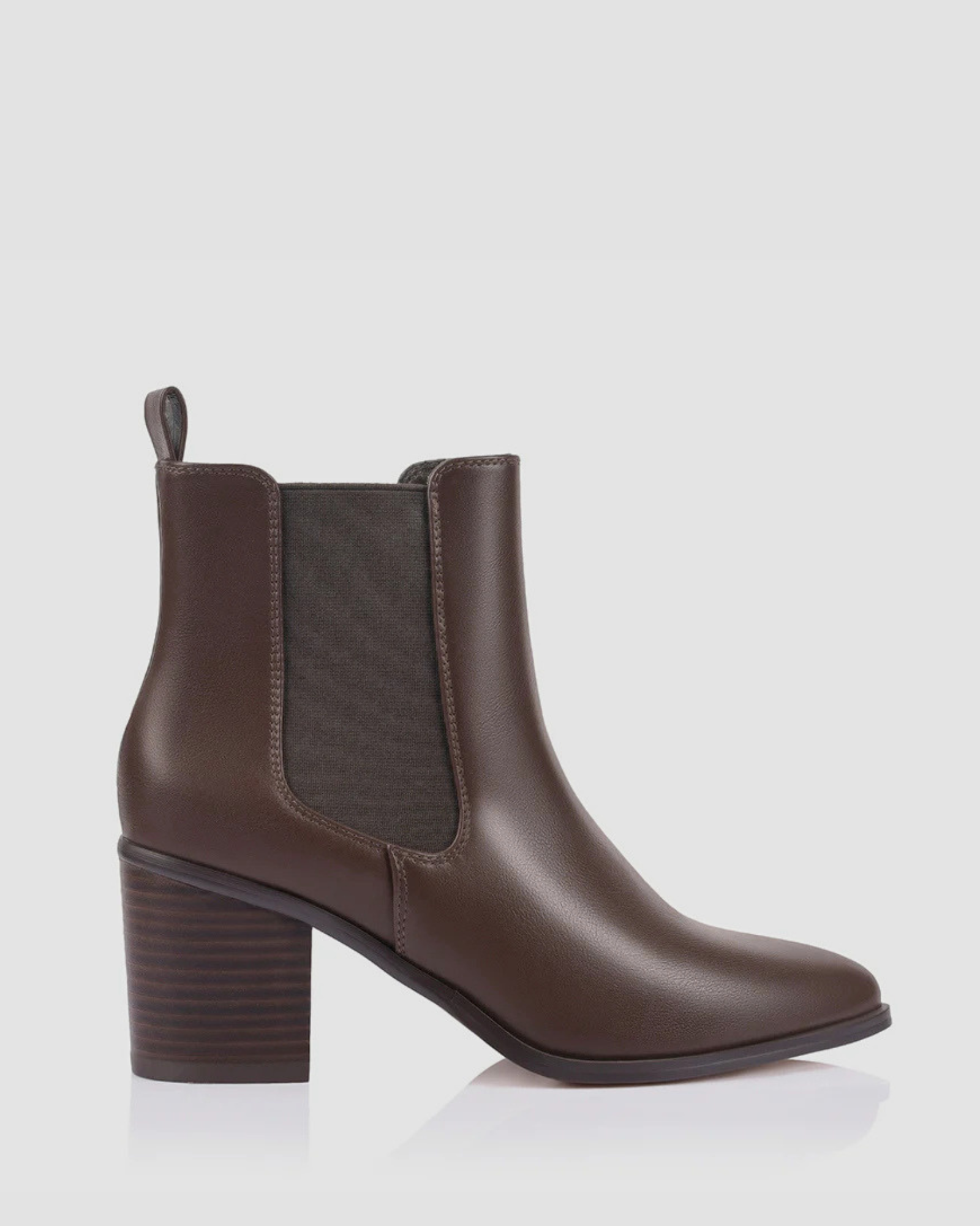ABBIE CHELSEA ANKLE BOOTS CHOCOLATE BROWN