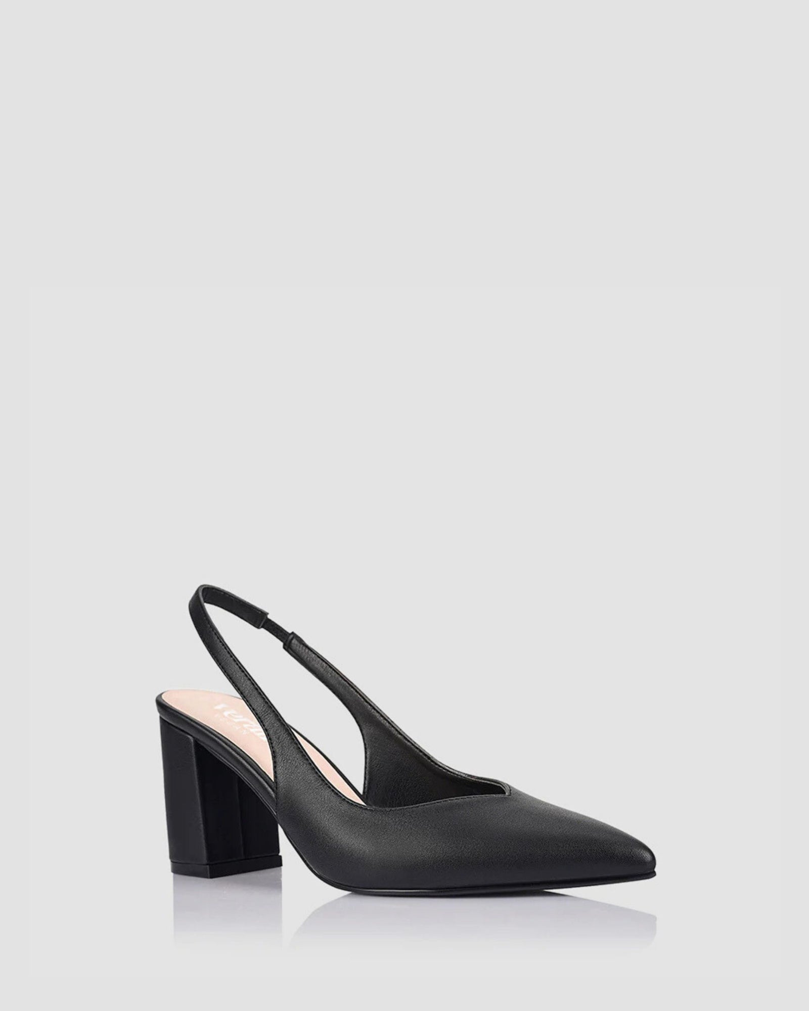 ELISHA SLINGBACK BLOCK HEELS BLACK