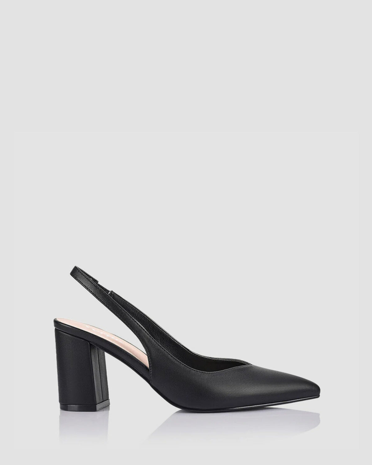 ELISHA SLINGBACK BLOCK HEELS BLACK