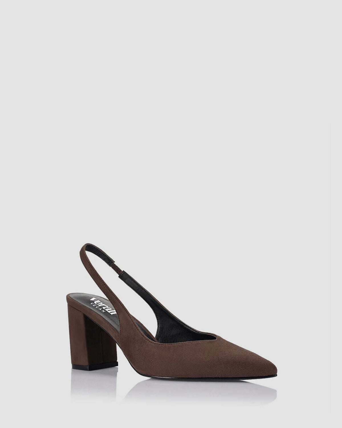 ELISHA SLINGBACK BLOCK HEELS CHOCOLATE BROWN