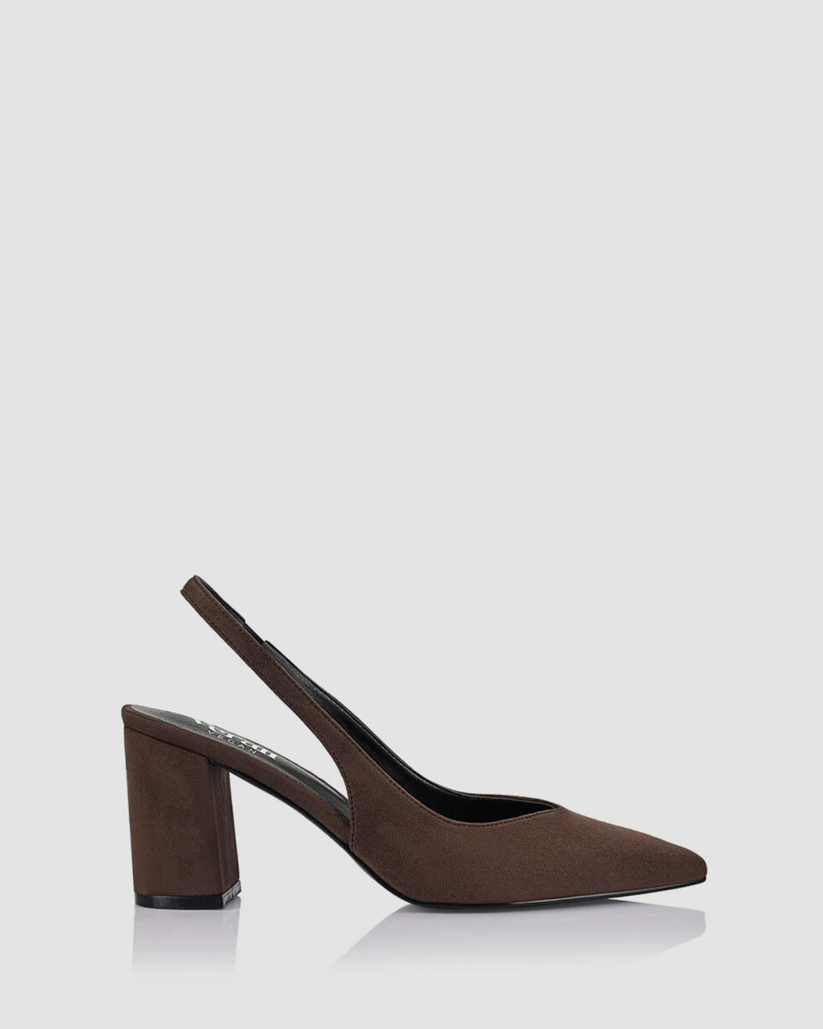 ELISHA SLINGBACK BLOCK HEELS CHOCOLATE BROWN