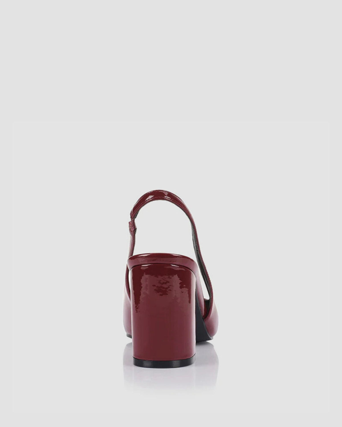 ELISHA SLINGBACK BLOCK HEELS WINE PATENT