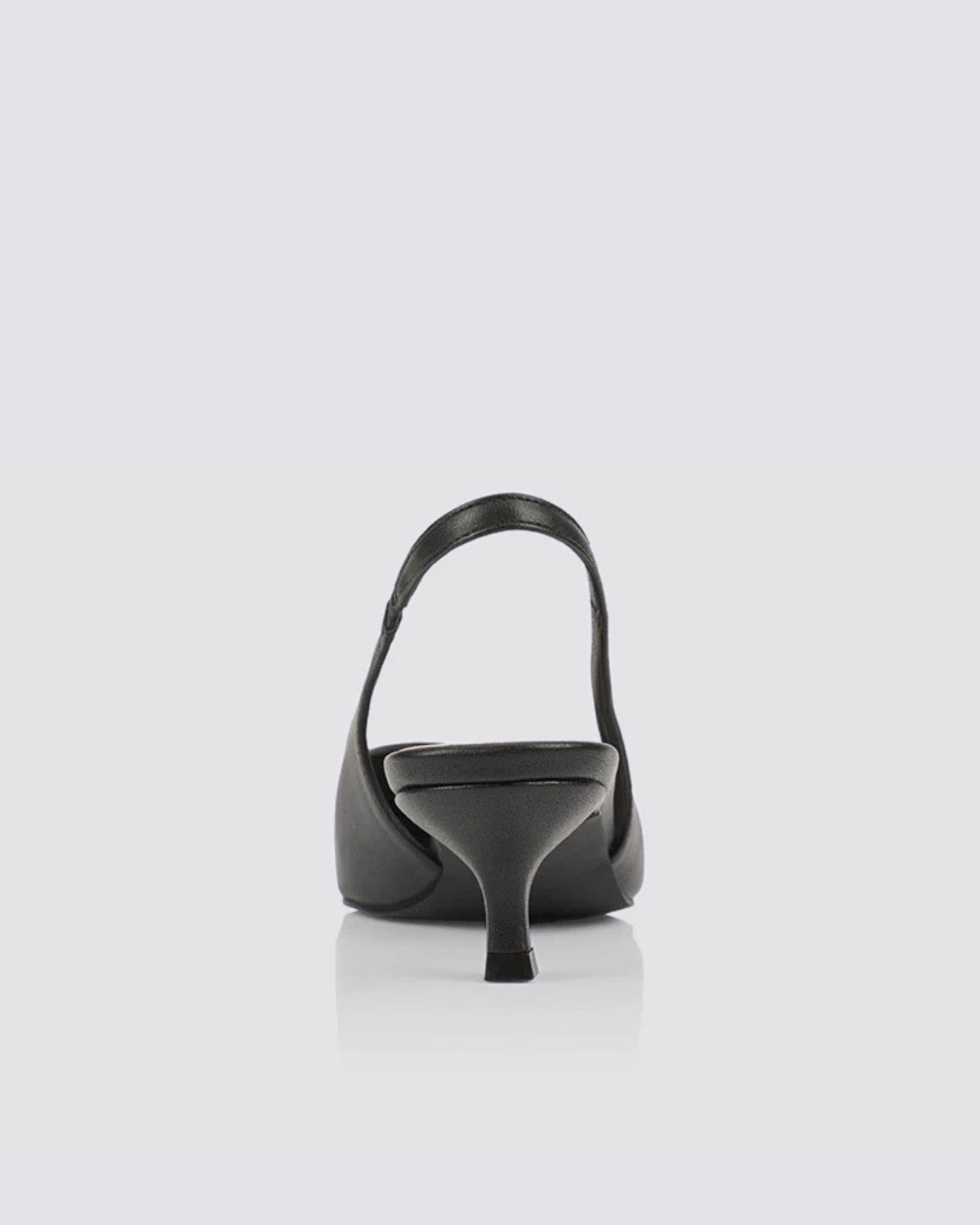 LUSH SLINGBACK KITTEN HEELS BLACK