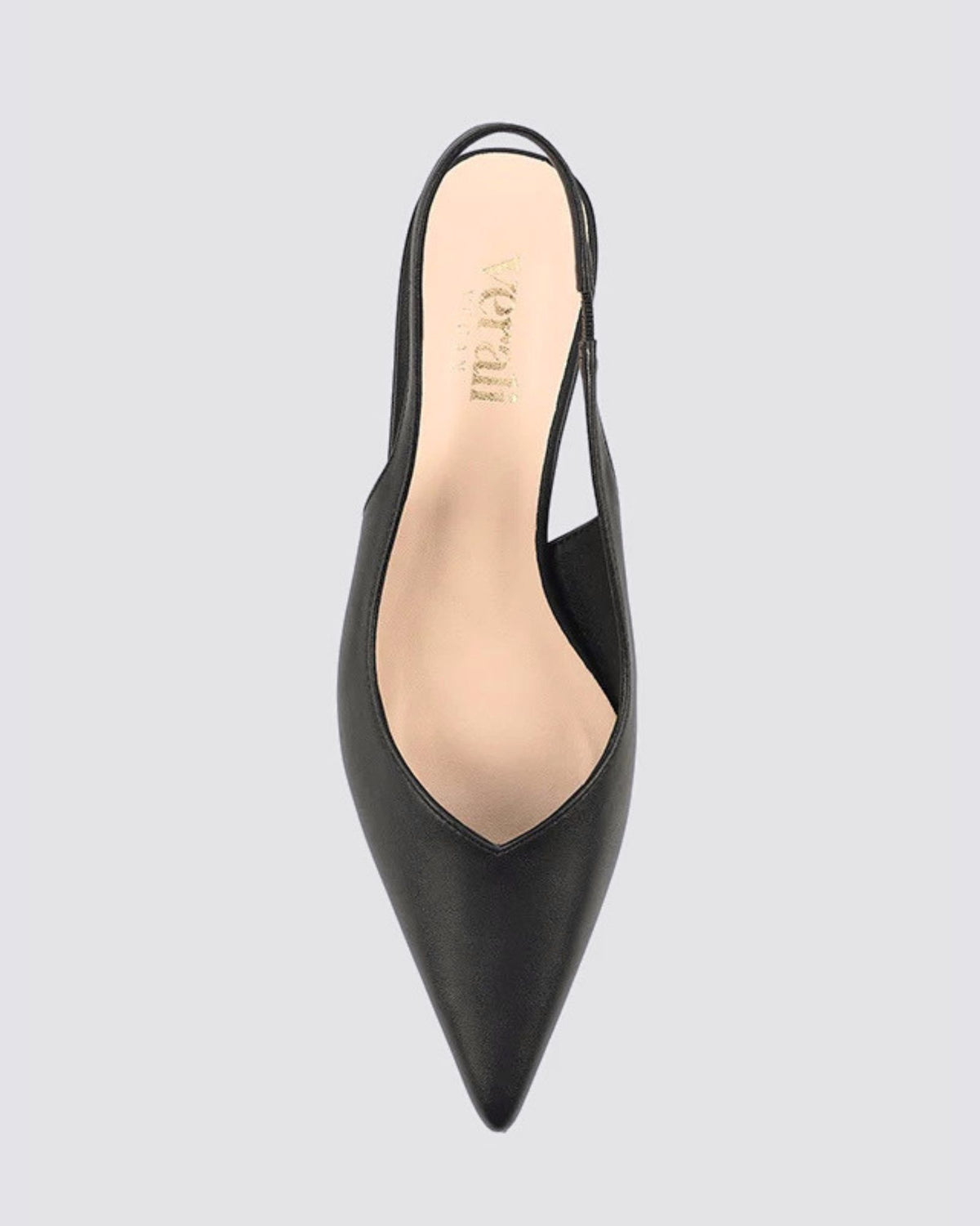 LUSH SLINGBACK KITTEN HEELS BLACK