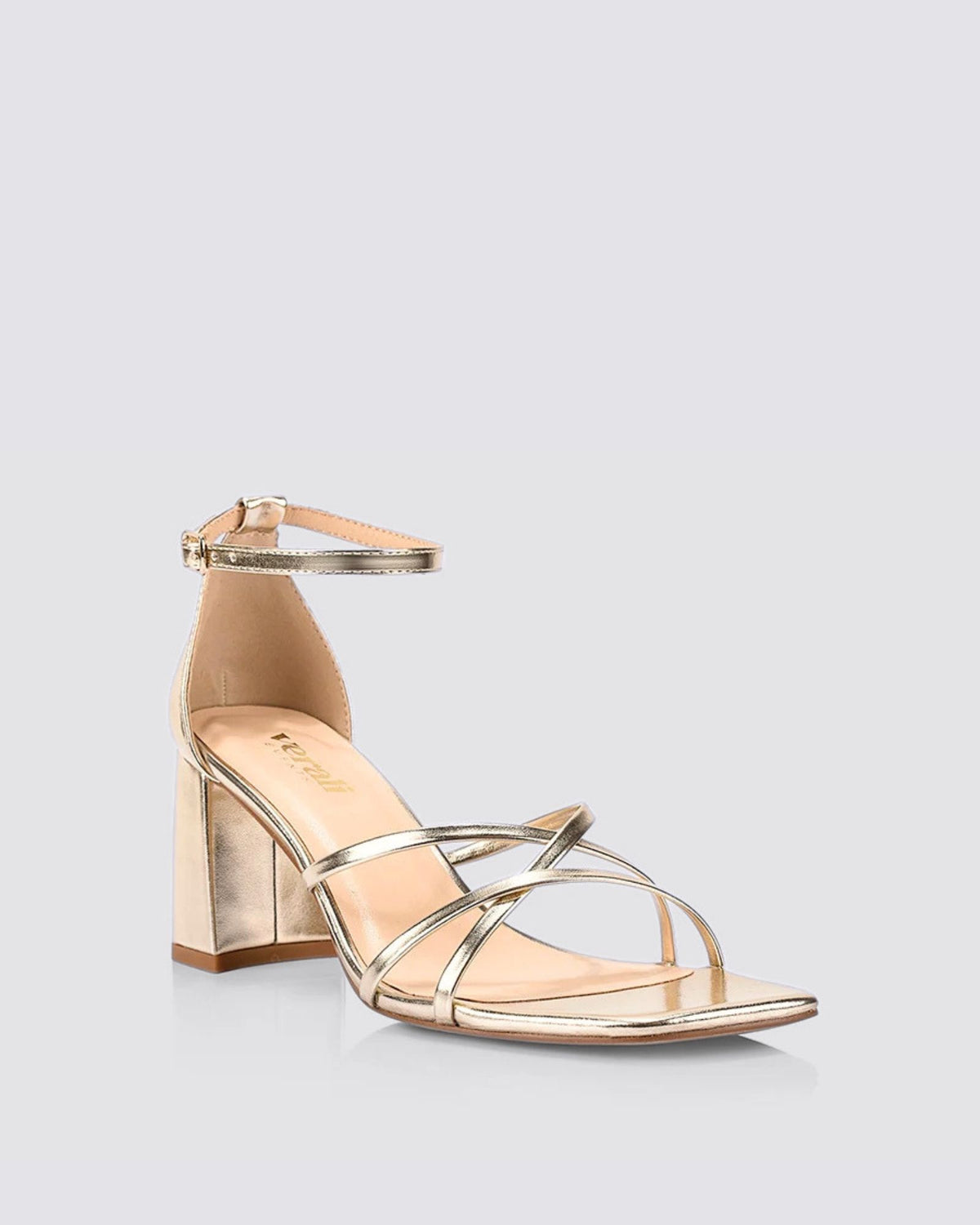 NELLY BLOCK HEELS CHAMPAGNE GOLD