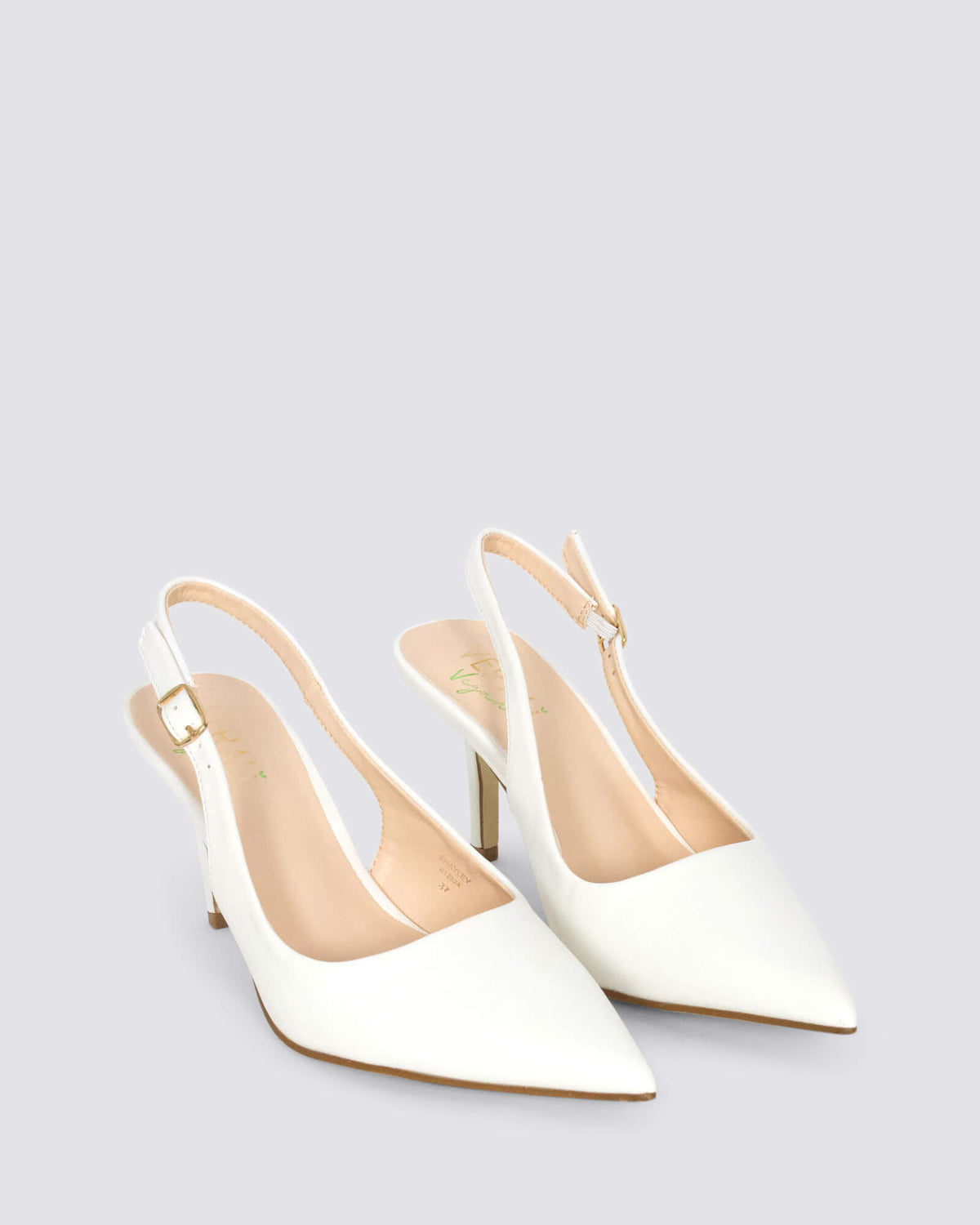 SHAYLEY SLINGBACK HEELS CHALK WHITE