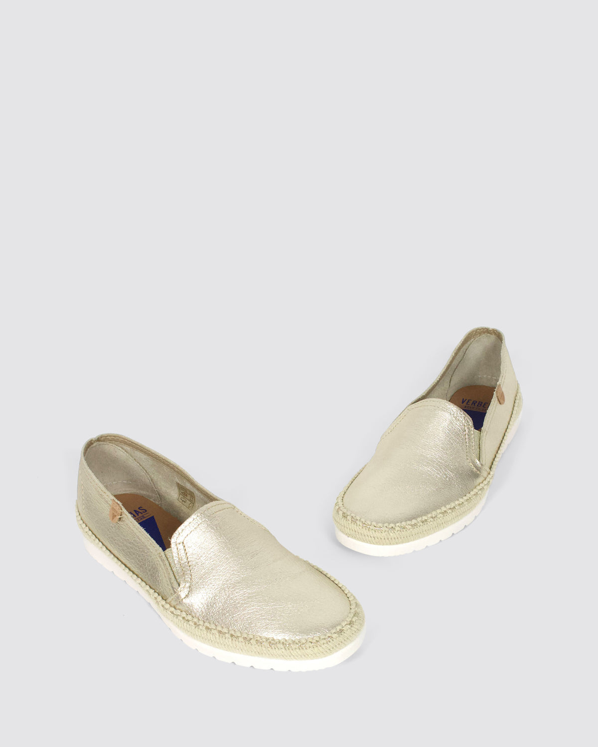 NURIA FLATS GOLD LEATHER
