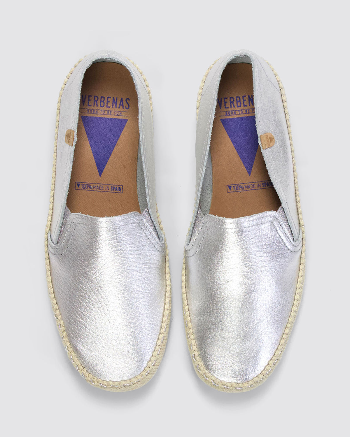 NURIA FLATS PLATA SILVER LEATHER