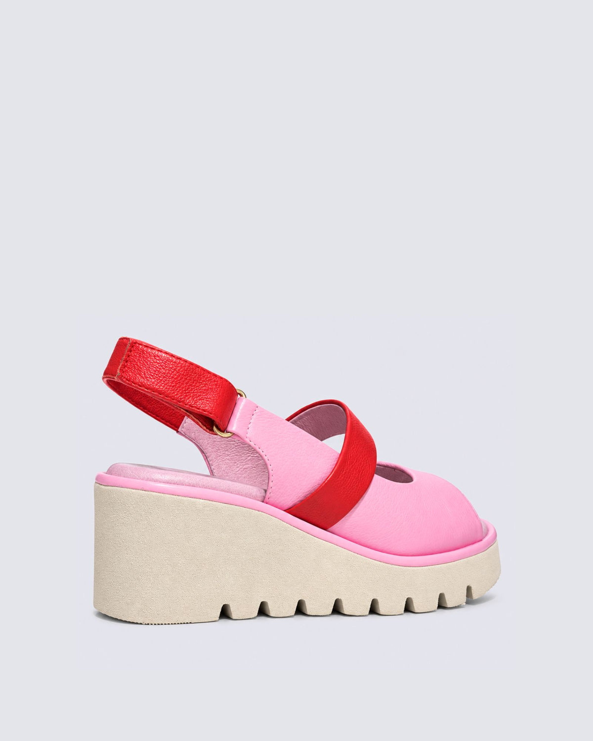 VIRLY WEDGE SANDALS PINK/RED