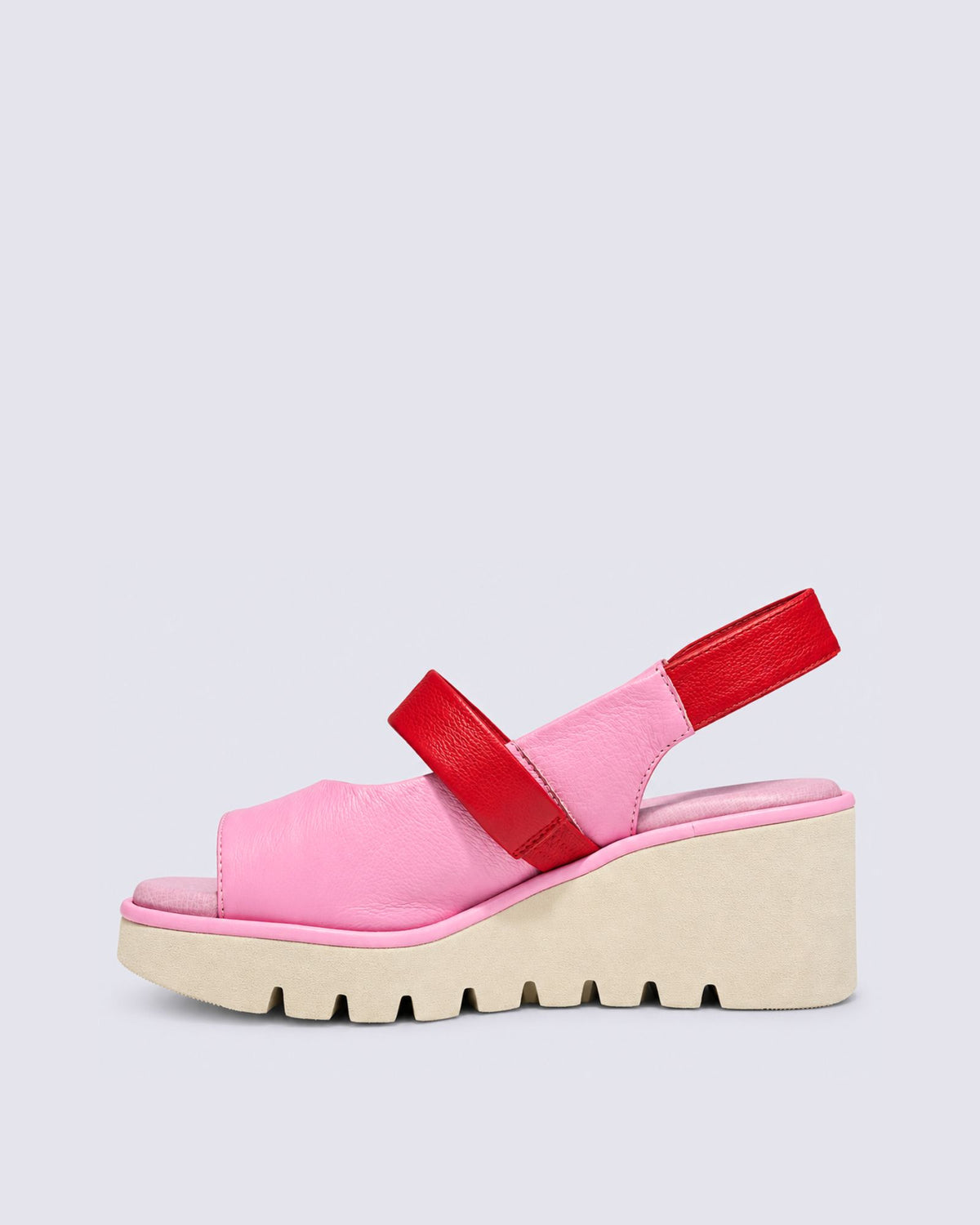VIRLY WEDGE SANDALS PINK/RED