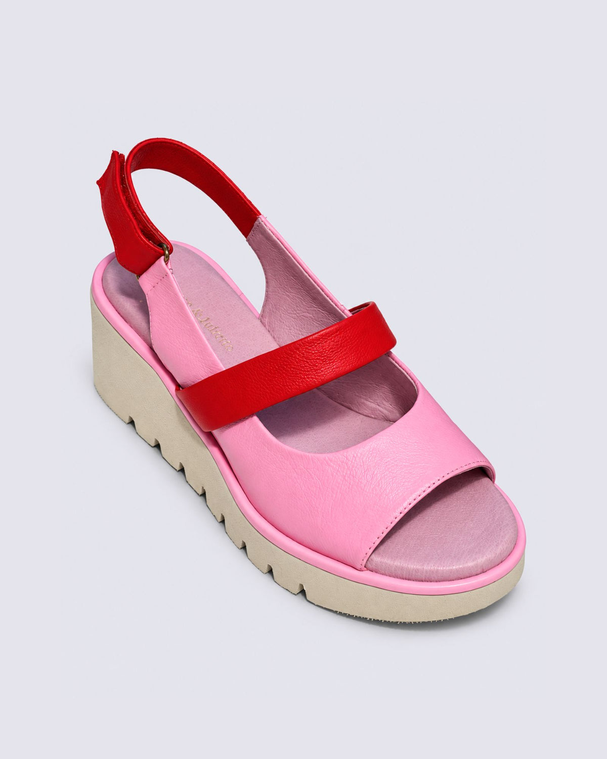 VIRLY WEDGE SANDALS PINK/RED
