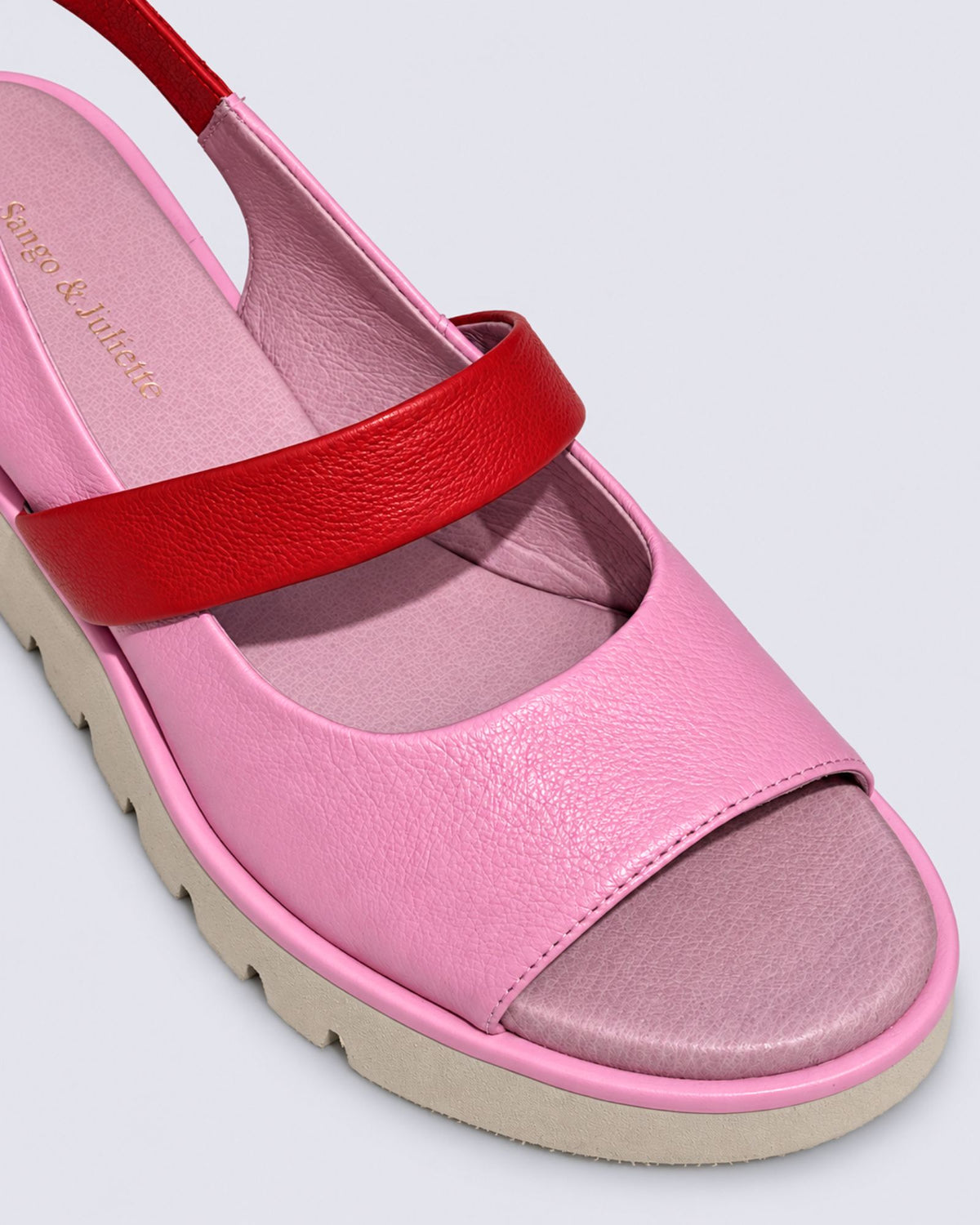 VIRLY WEDGE SANDALS PINK/RED