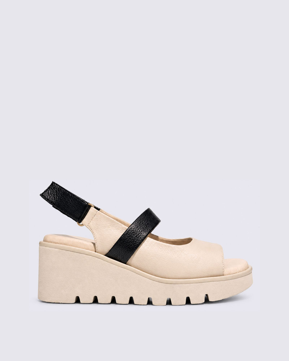 VIRLY WEDGE SANDALS VANILLA/BLACK