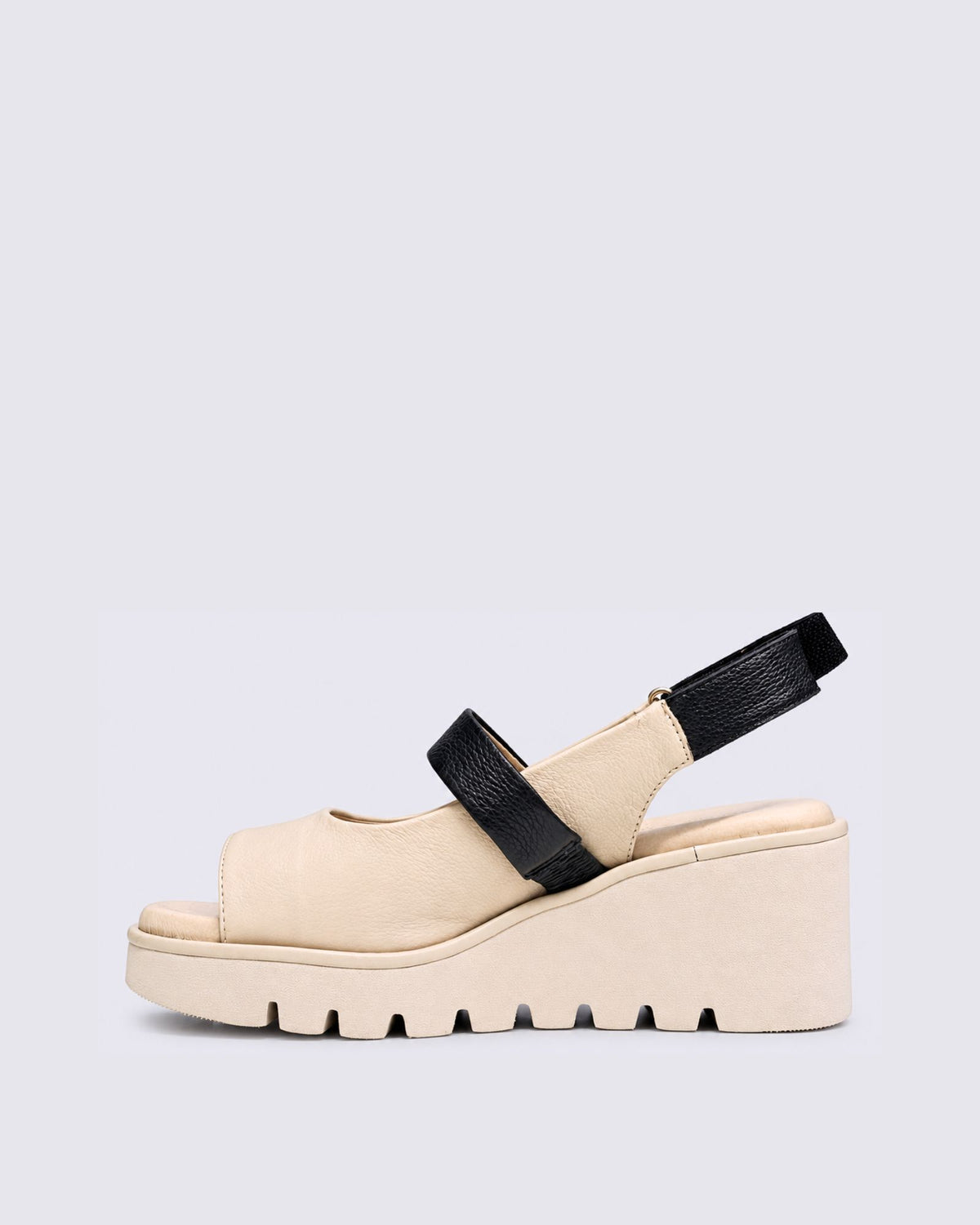 VIRLY WEDGE SANDALS VANILLA/BLACK