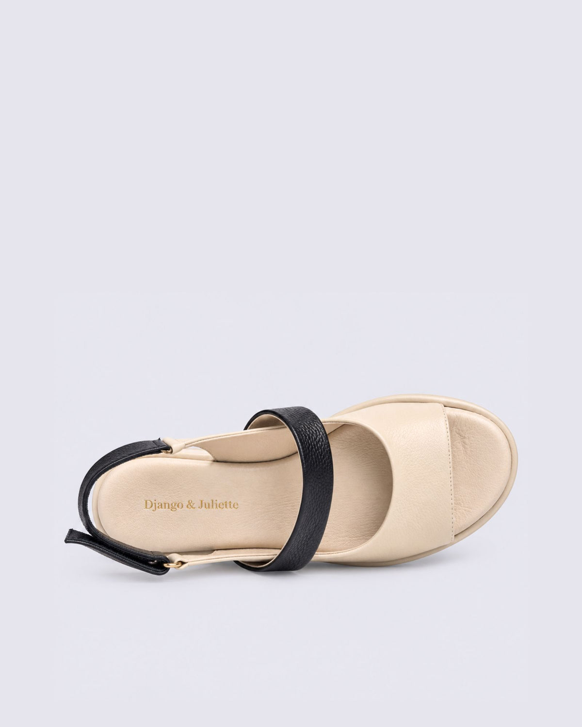 VIRLY WEDGE SANDALS VANILLA/BLACK