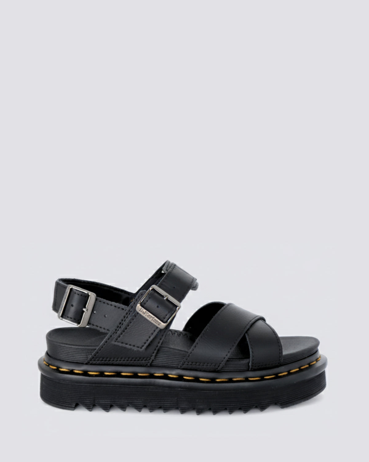 VOSS II CROSS STRAP SANDAL BLACK