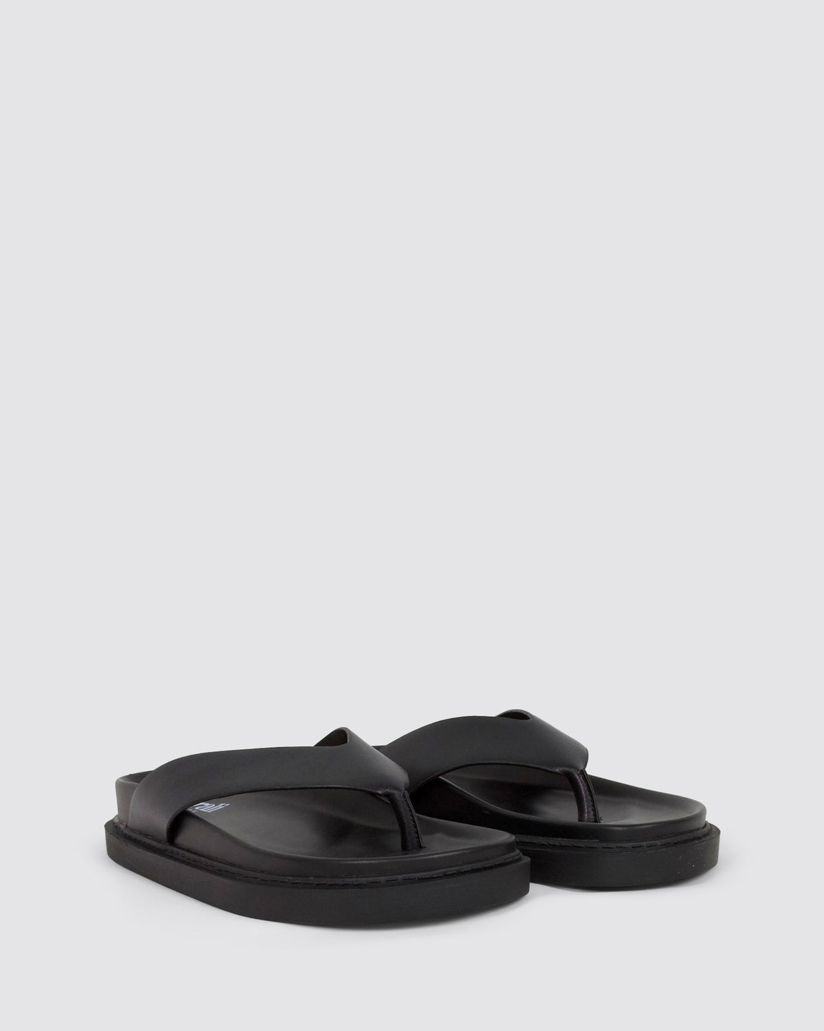 BRIDGET FOOTBED SLIDES BLACK
