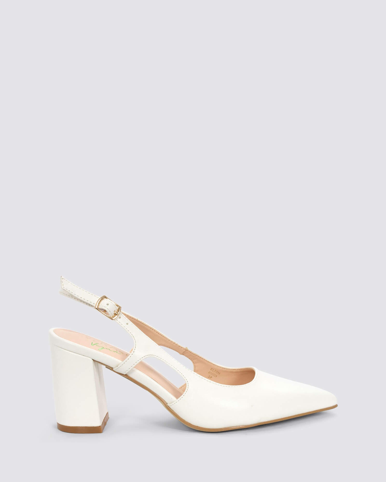 ELTON SLINGBACK HEELS CHALK WHITE
