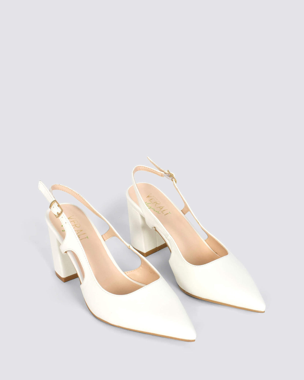 ELTON SLINGBACK HEELS CHALK WHITE