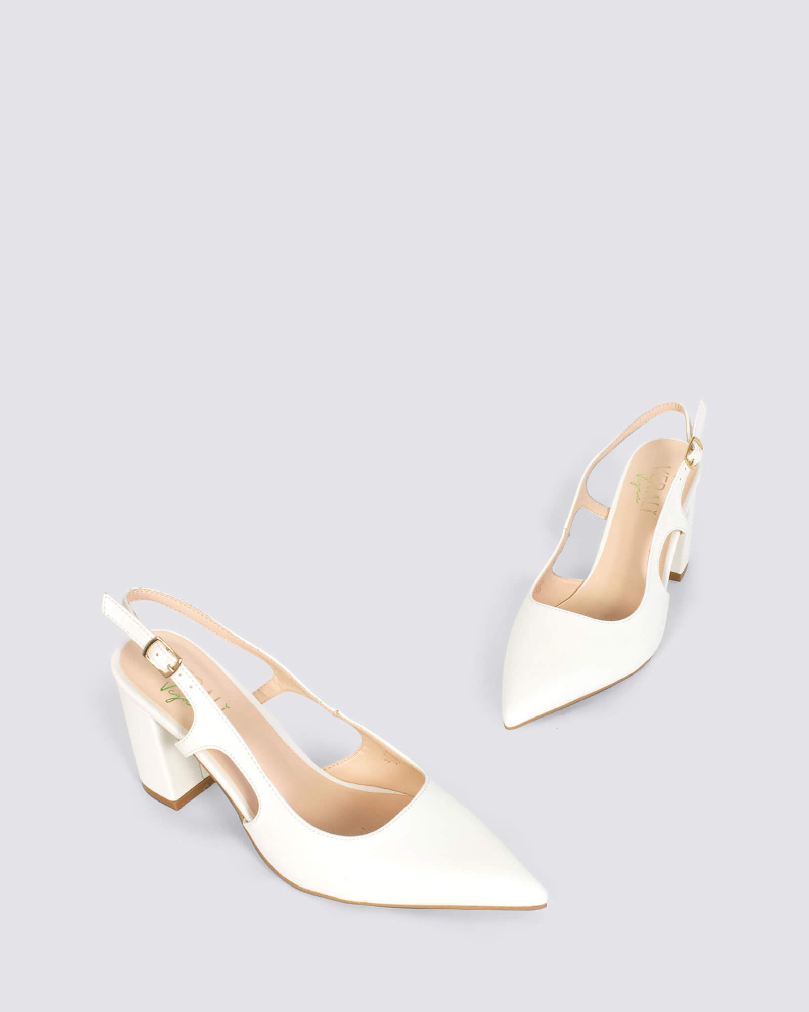 ELTON SLINGBACK HEELS CHALK WHITE