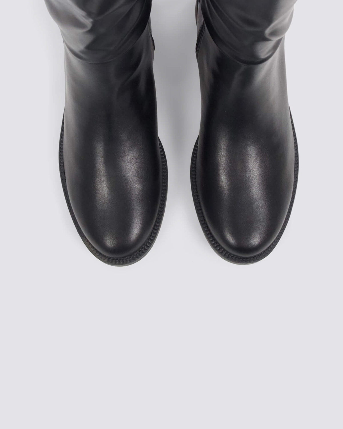 GABE FLAT KNEE HIGH BOOTS BLACK