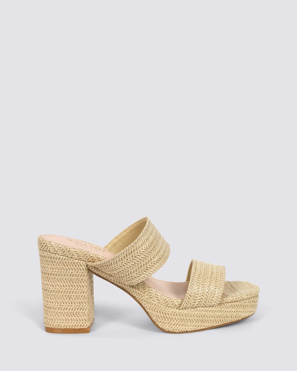 HERBET PLATFORM HEELS RAFFIA