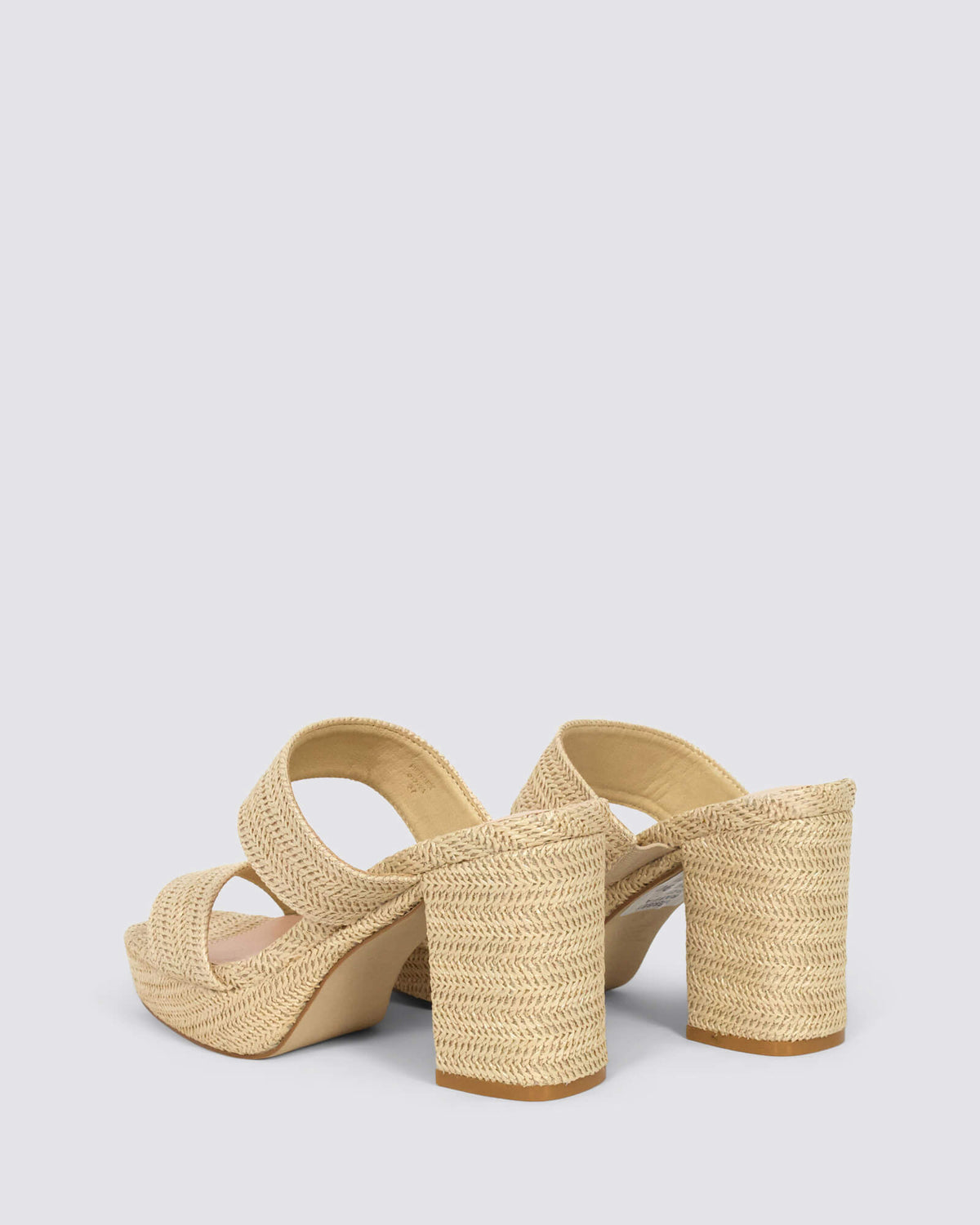 HERBET PLATFORM HEELS RAFFIA