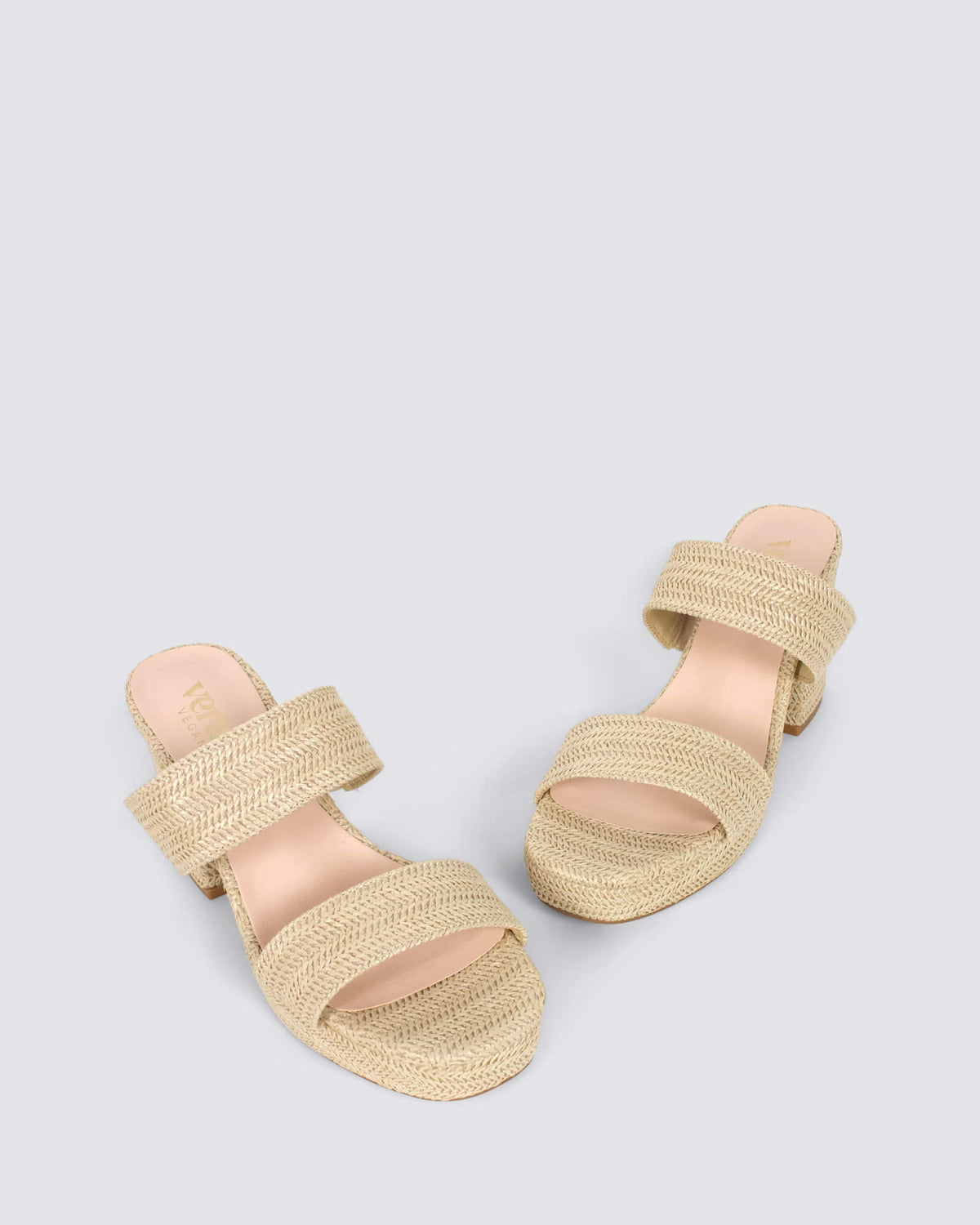 HERBET PLATFORM HEELS RAFFIA