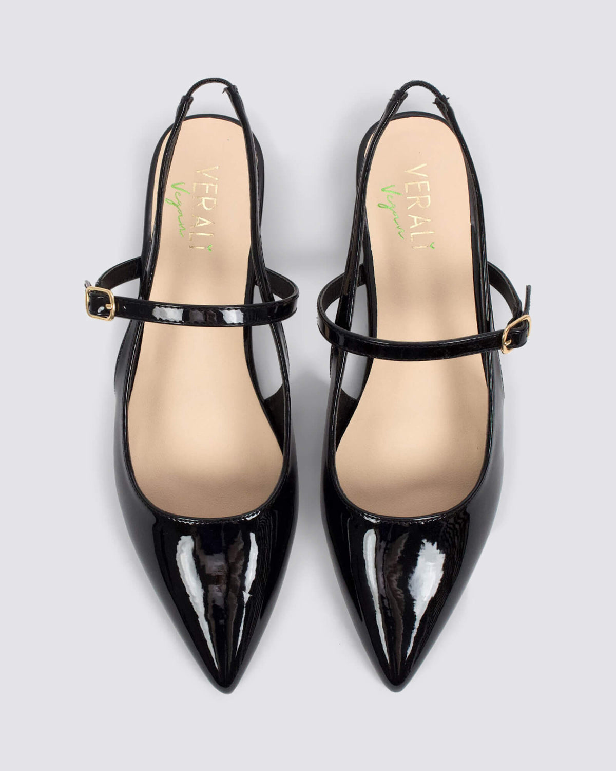 HIATUS SLINGBACK FLATS BLACK PATENT