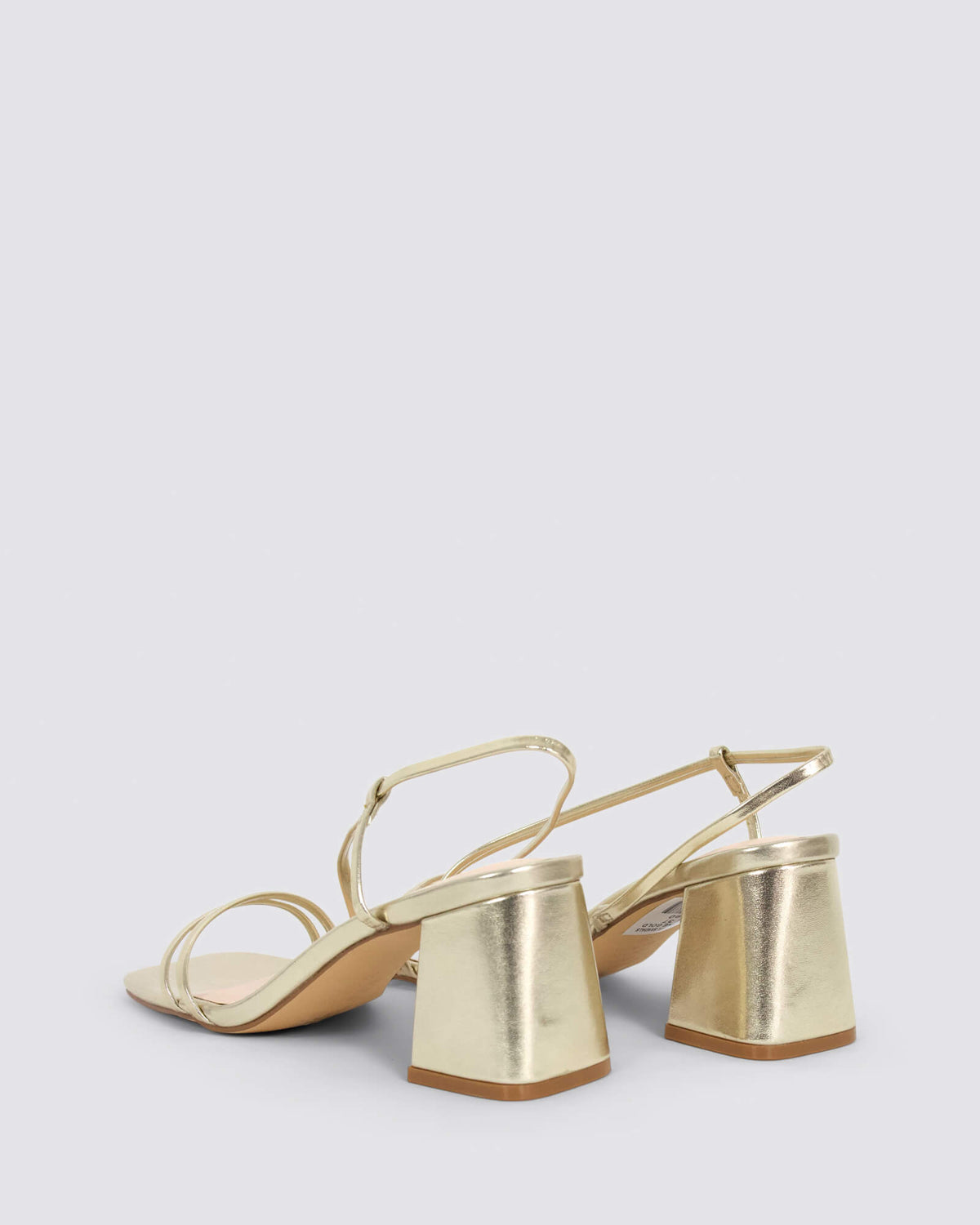 STORMI BLOCK HEEL SANDALS CHAMPAGNE GOLD
