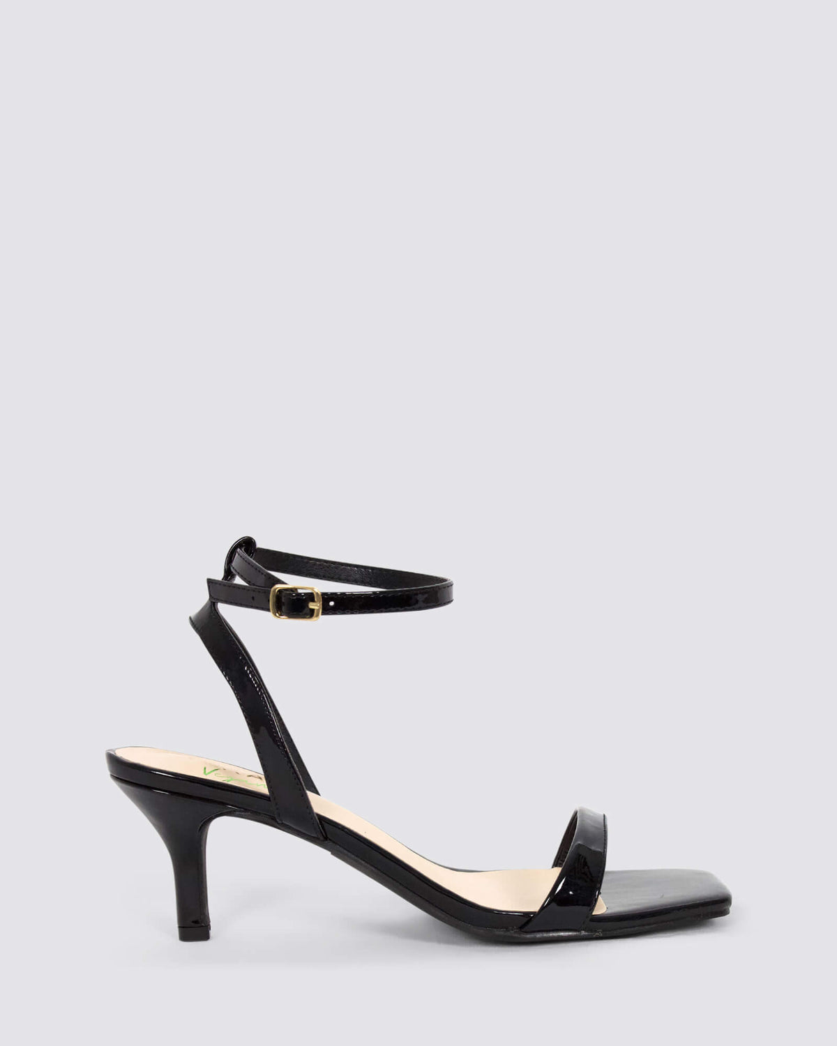 TALLY KITTEN HEELS BLACK PATENT