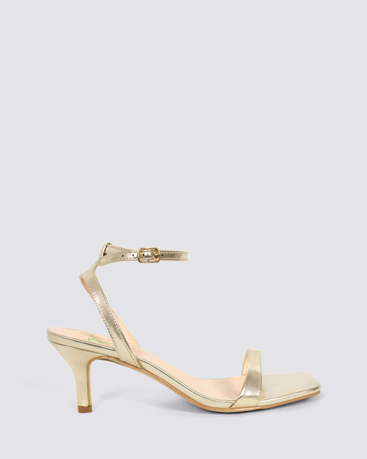 TALLY KITTEN HEELS CHAMPAGNE GOLD