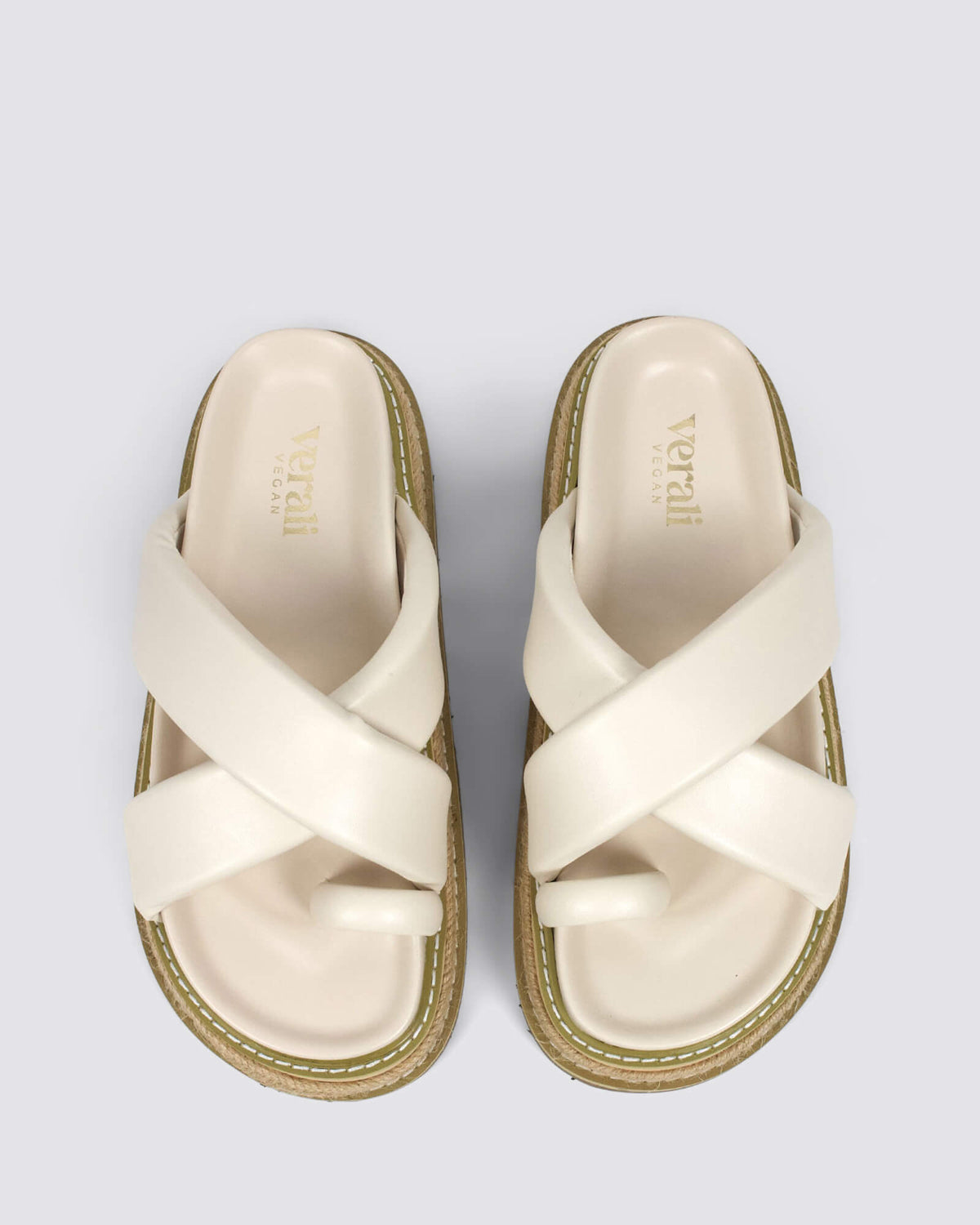 THELMA FLATFORM SLIDES BONE WHITE