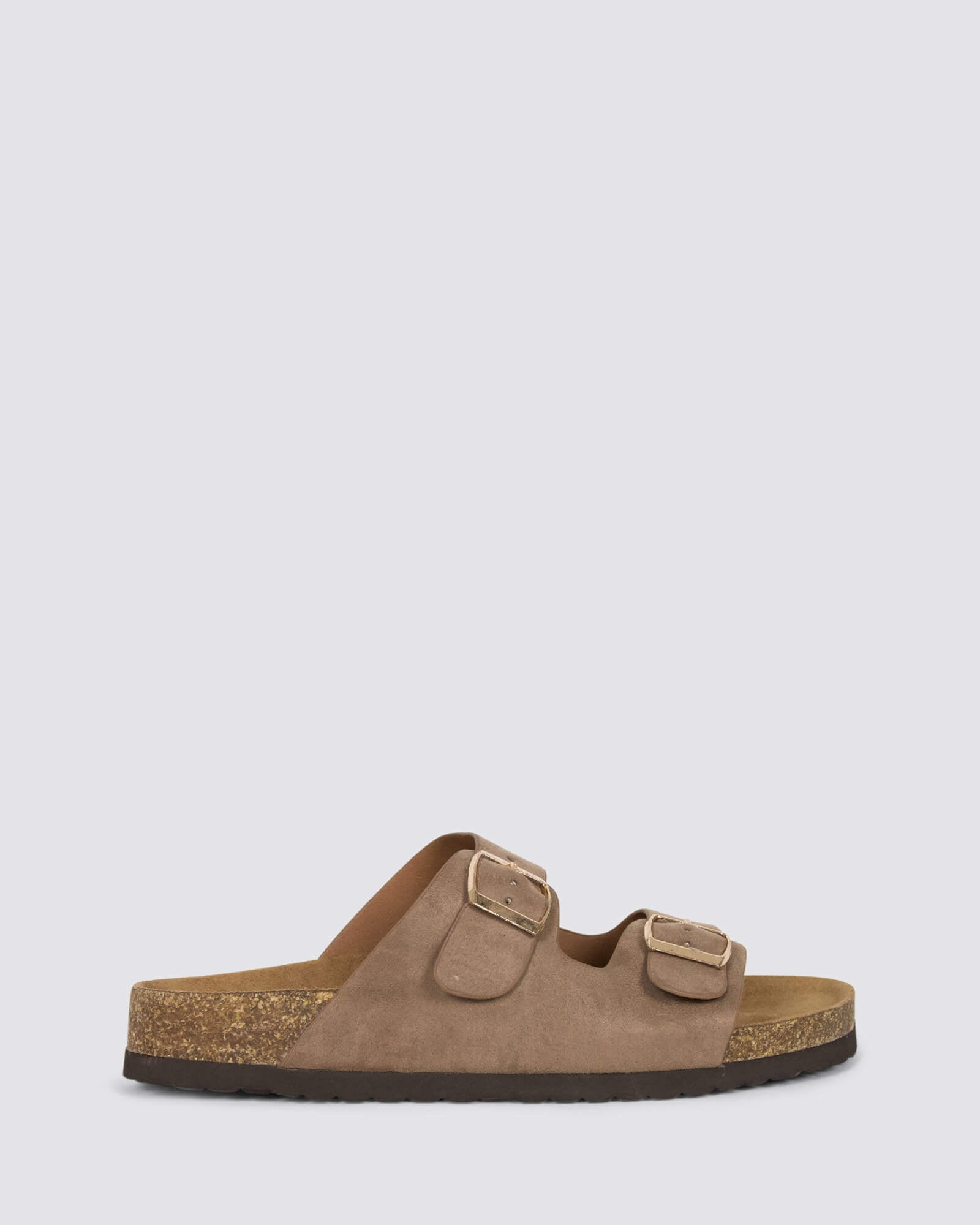 XYLO FOOTBED SLIDES SANDALS TAUPE
