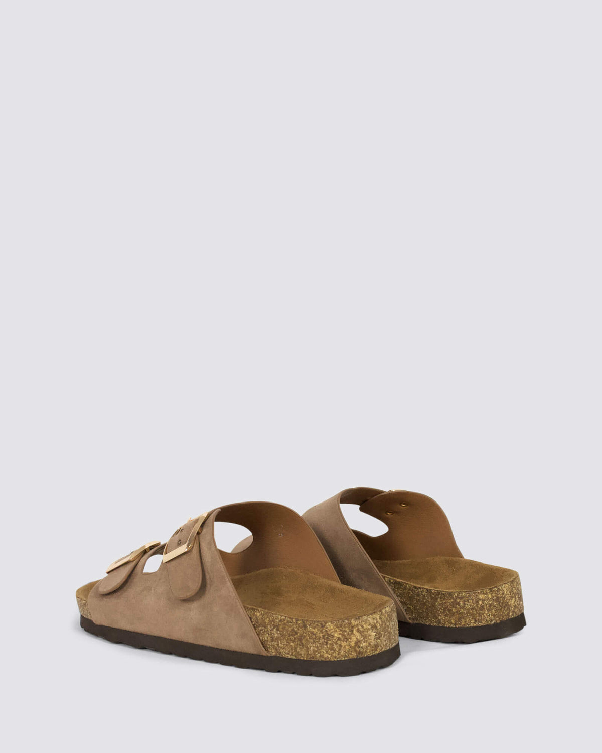XYLO FOOTBED SLIDES SANDALS TAUPE