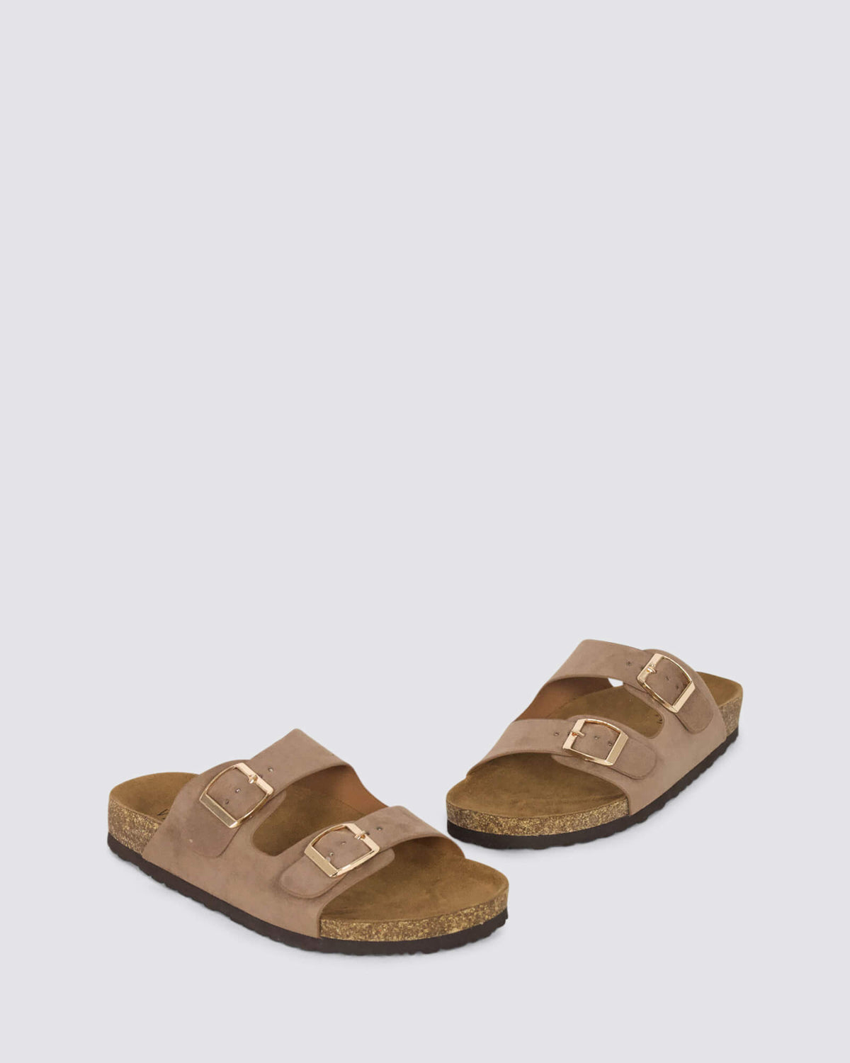 XYLO FOOTBED SLIDES SANDALS TAUPE