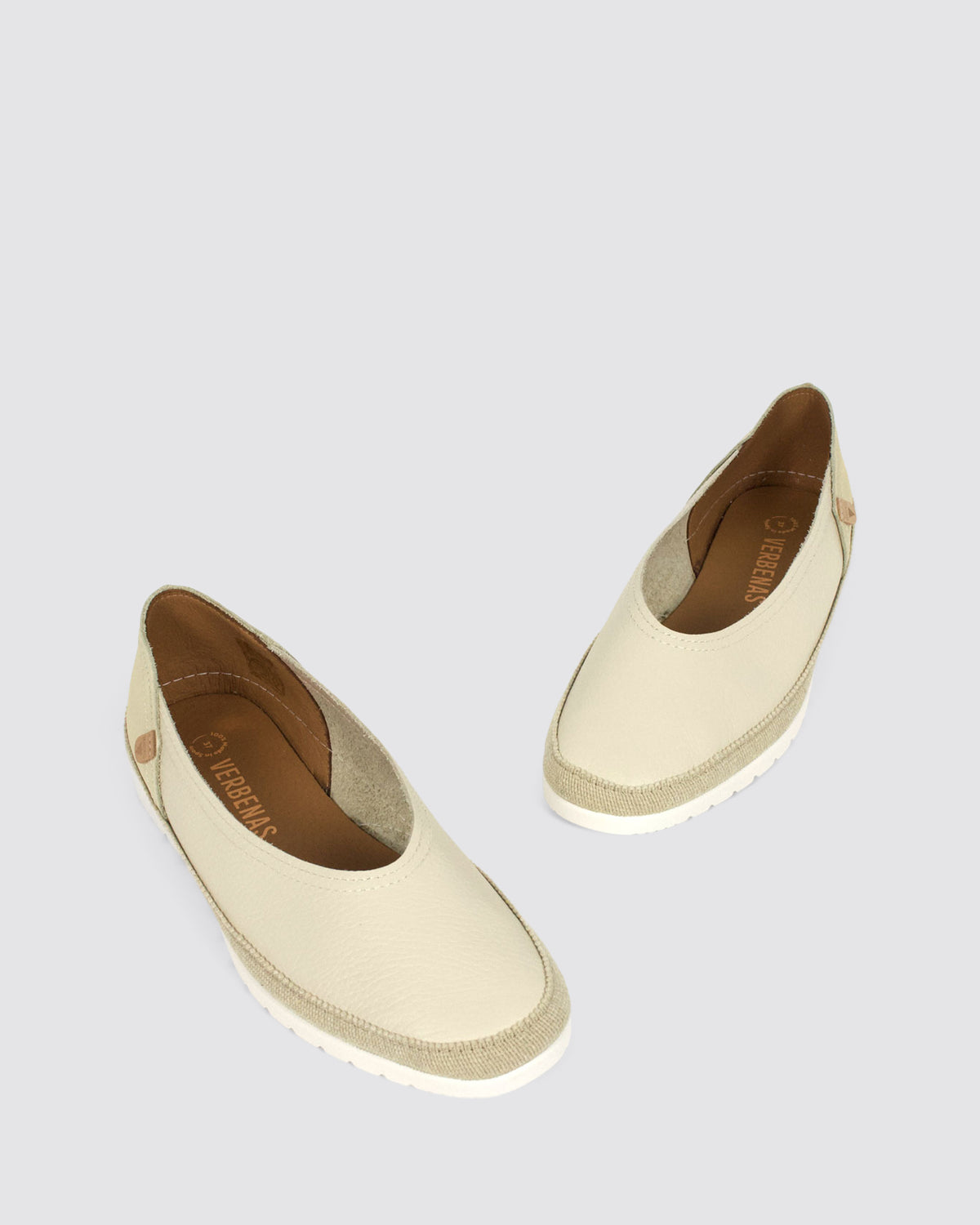 NOELIA FLATS ALMOND LEATHER