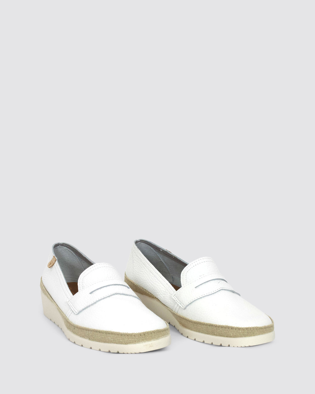 THALIA WEDGE LOAFERS WHITE
