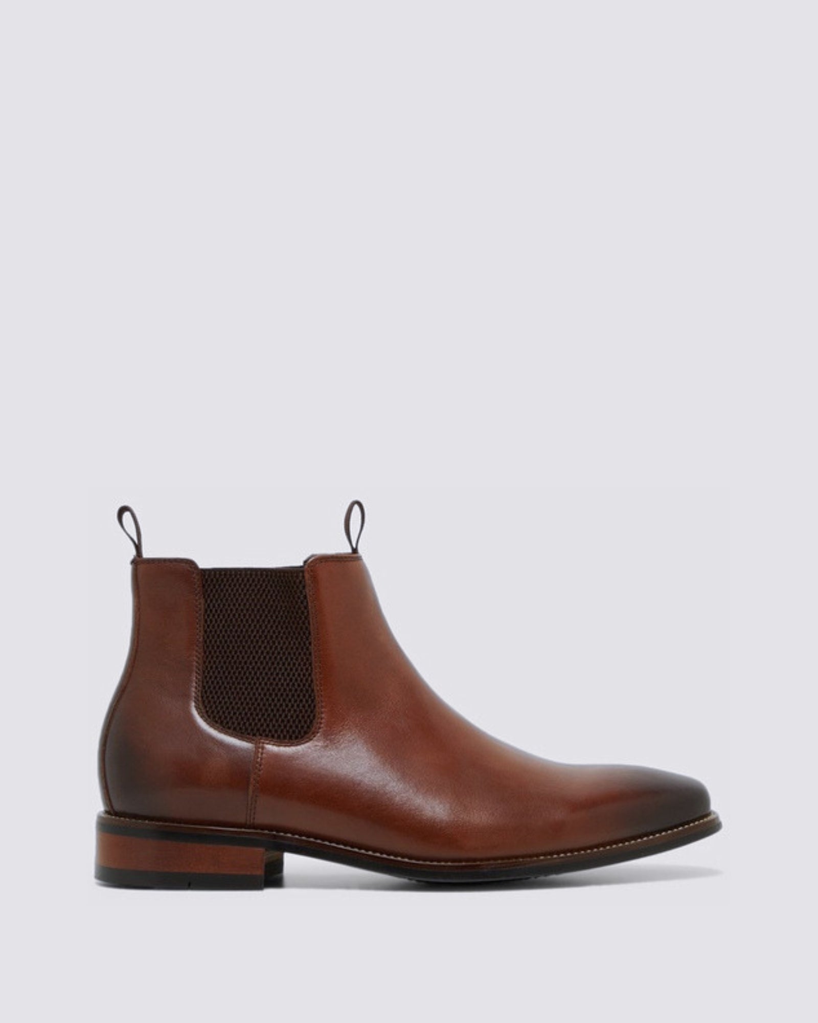 WISCONSIN MENS BOOTS COGNAC BURNISH