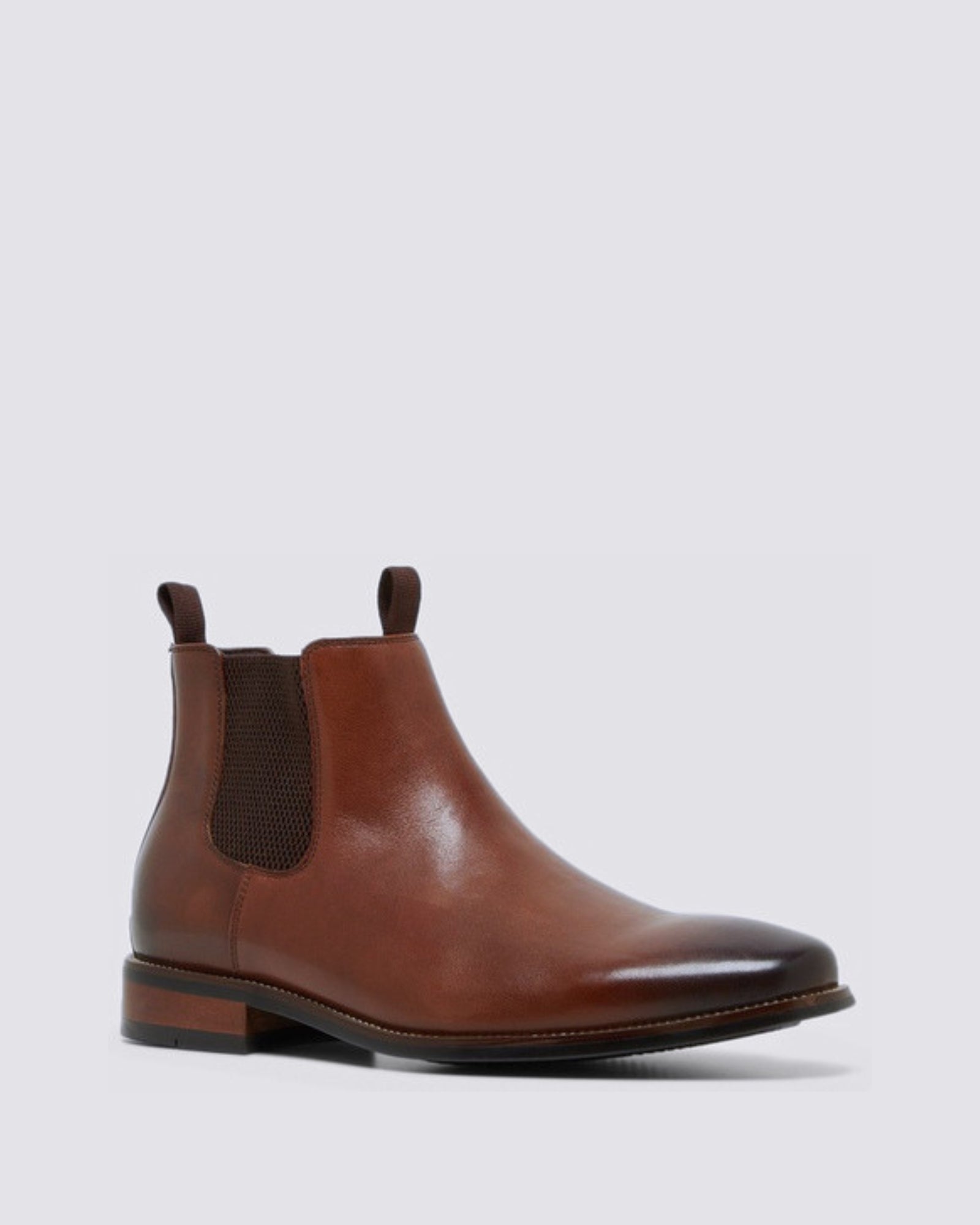 WISCONSIN MENS BOOTS COGNAC BURNISH